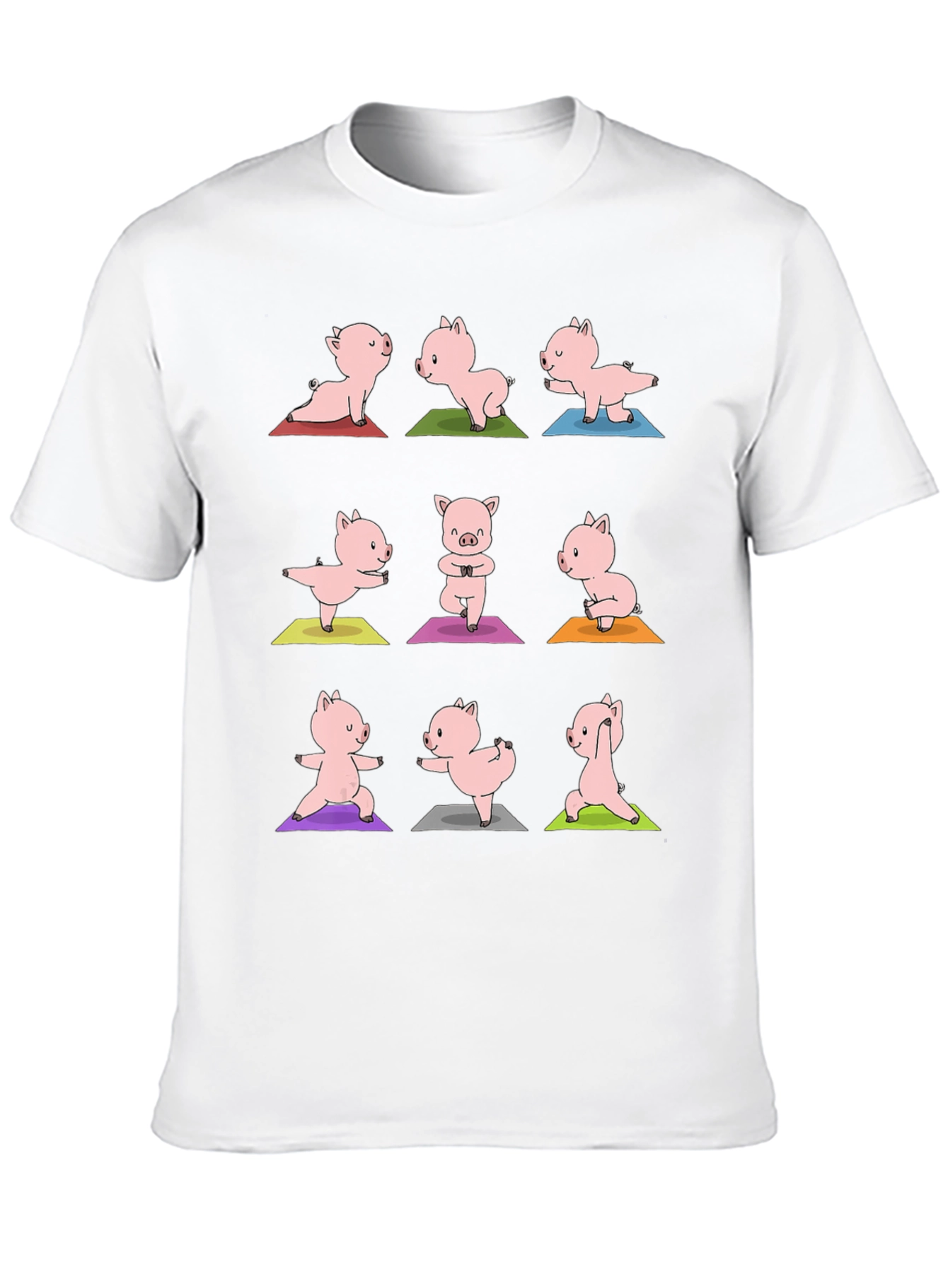 Yoga Pig T-Shirt - Black Cotton Graphic Tee