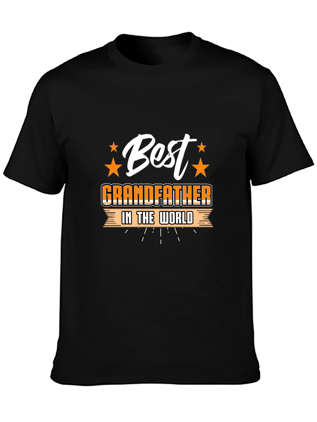 Best Grandfather T-Shirt - Black Graphic Tee