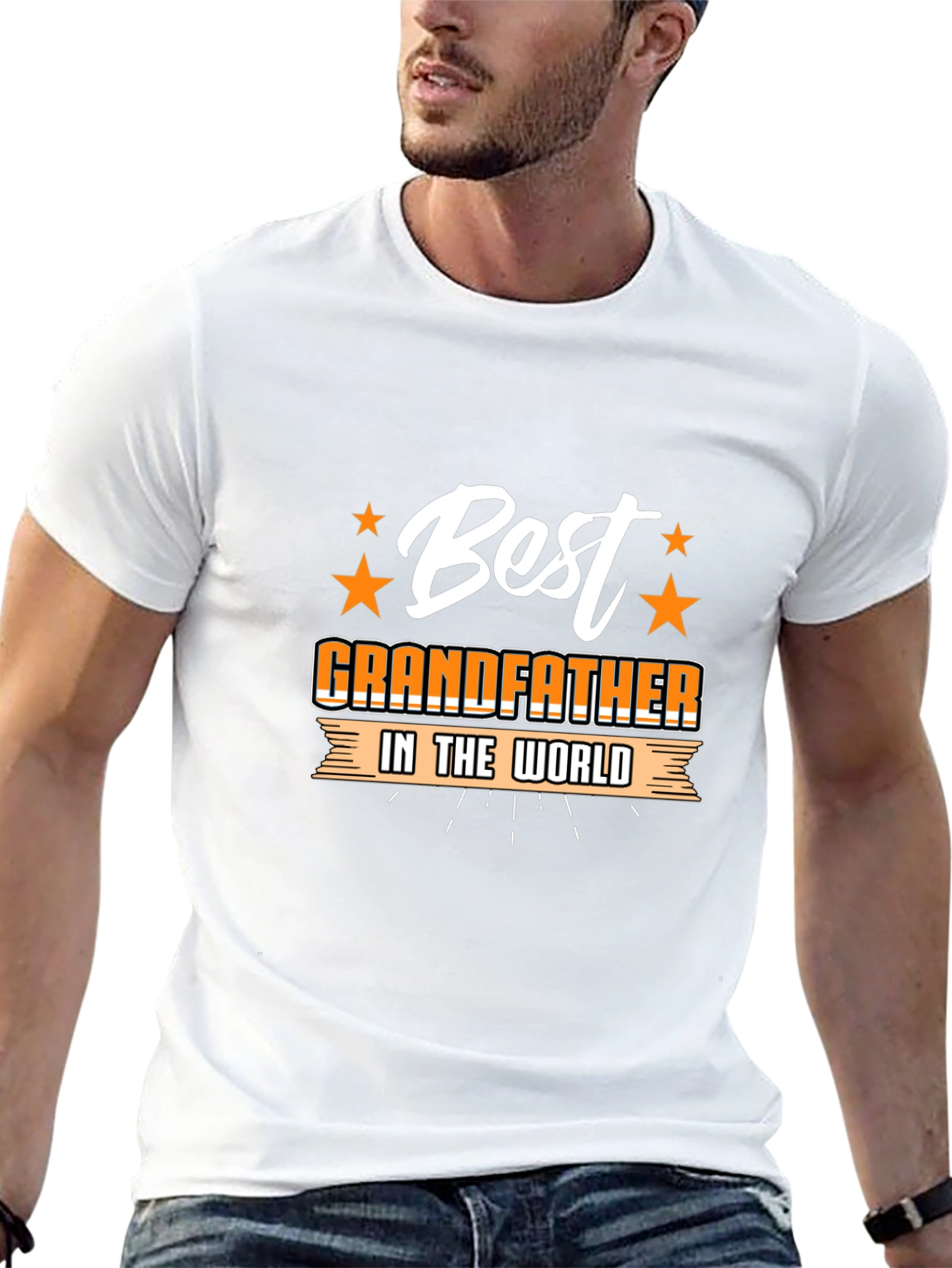 Best Grandfather T-Shirt - Black Graphic Tee