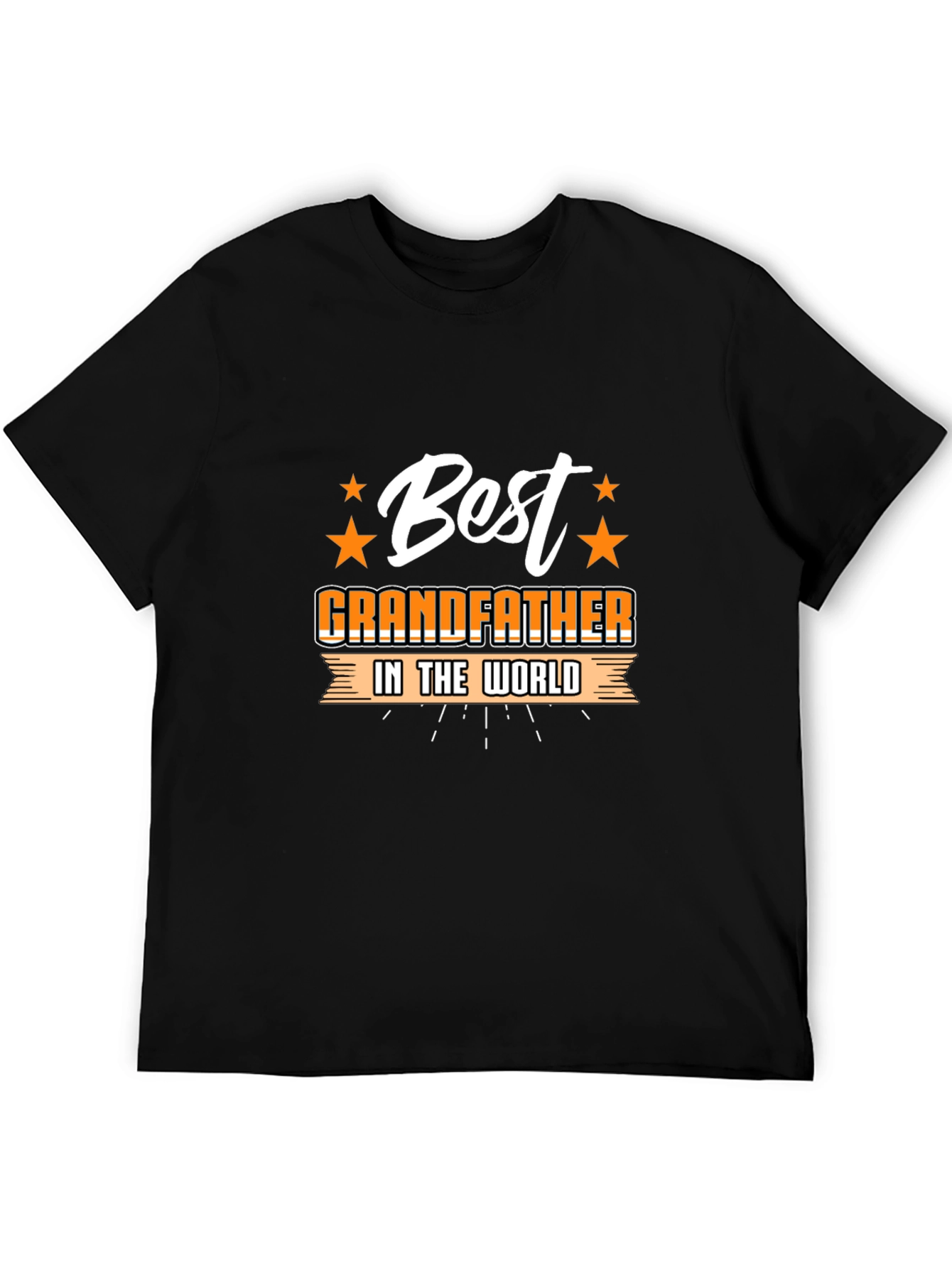 Best Grandfather T-Shirt - Black Graphic Tee