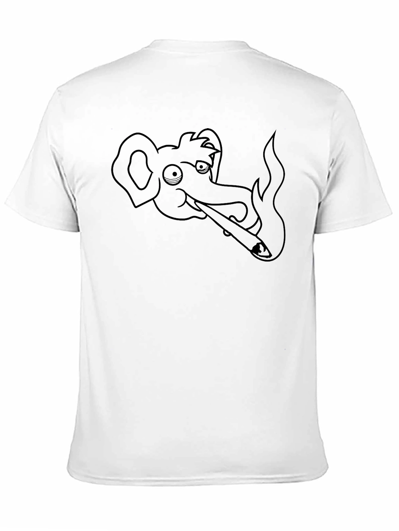Elephant Smoking Blunt Graphic T-Shirt