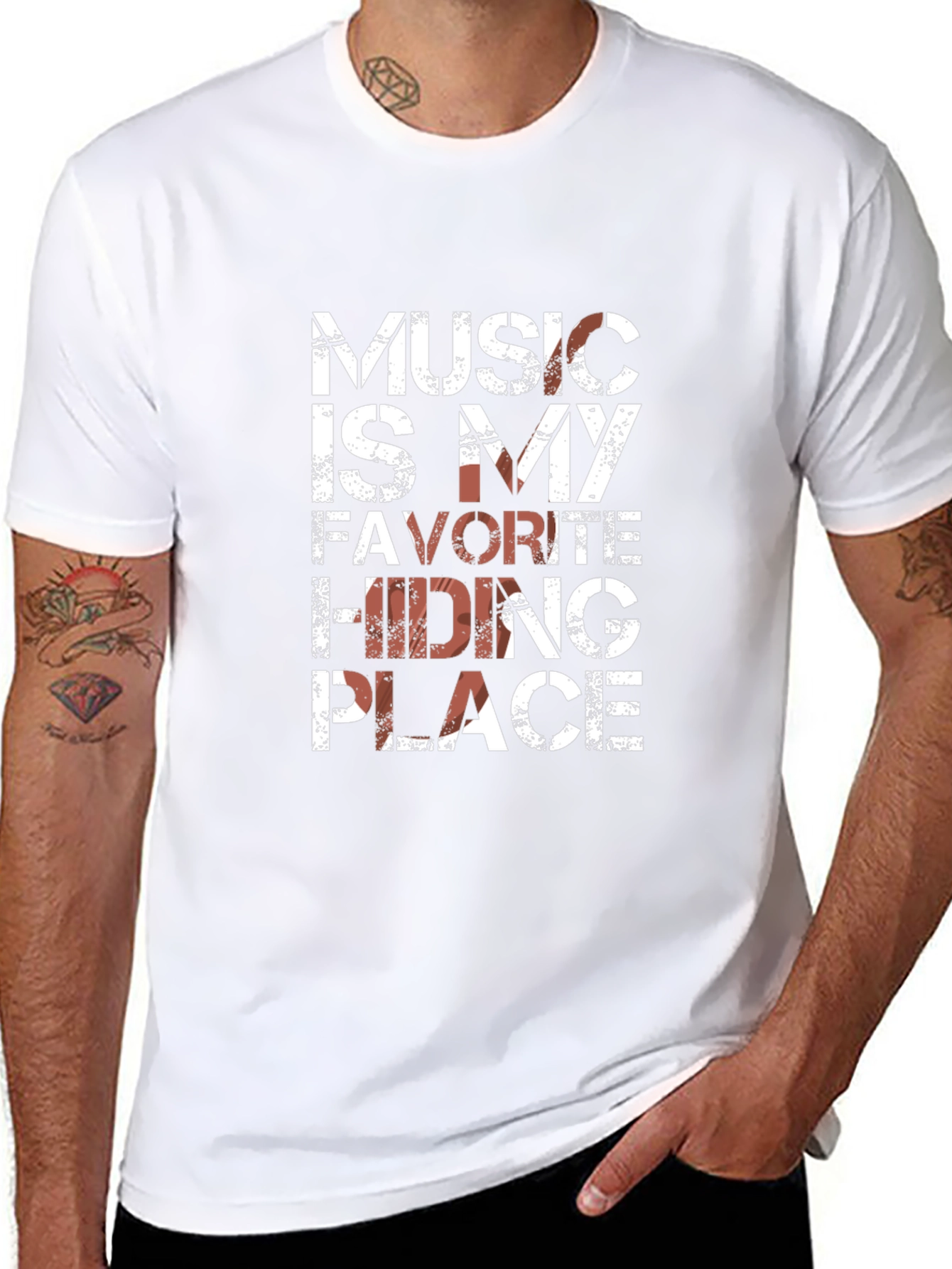 Music Is My Favorite Hiding Place Graphic Tee