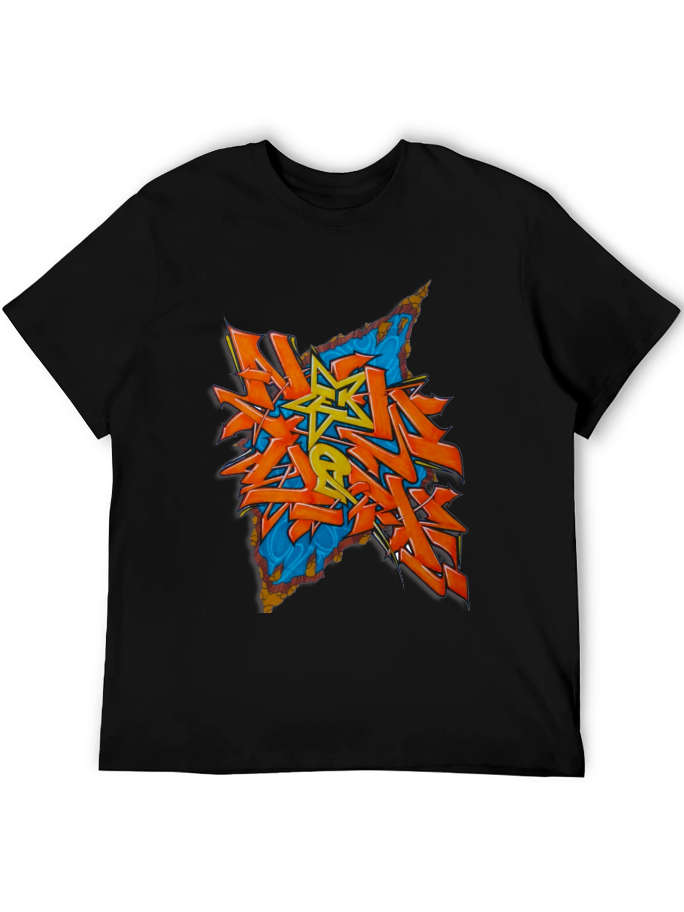 Urban Graffiti Art Black T-Shirt