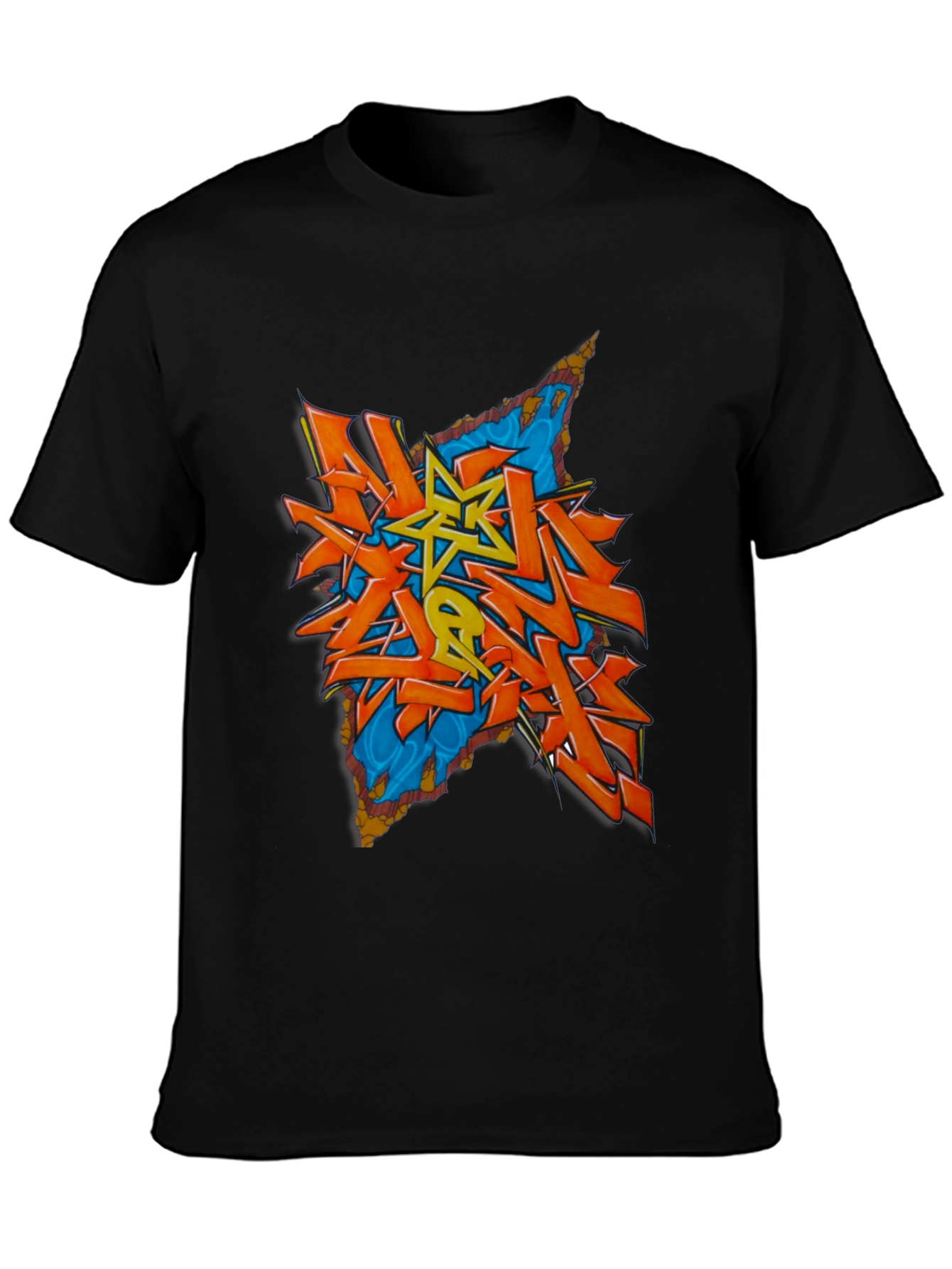 Urban Graffiti Art Black T-Shirt