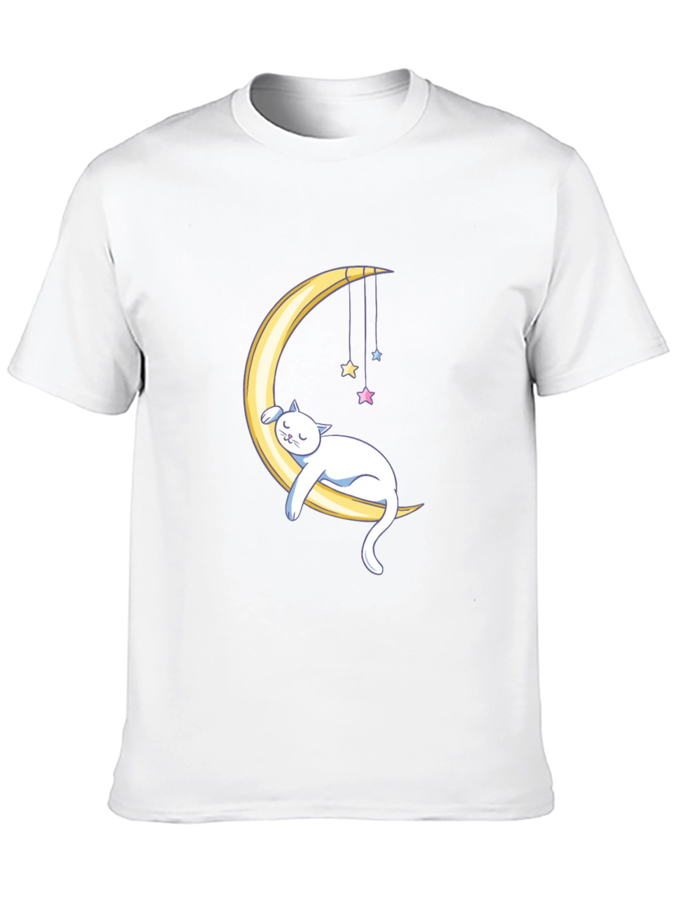 Cute Cat Moon Graphic T-Shirt