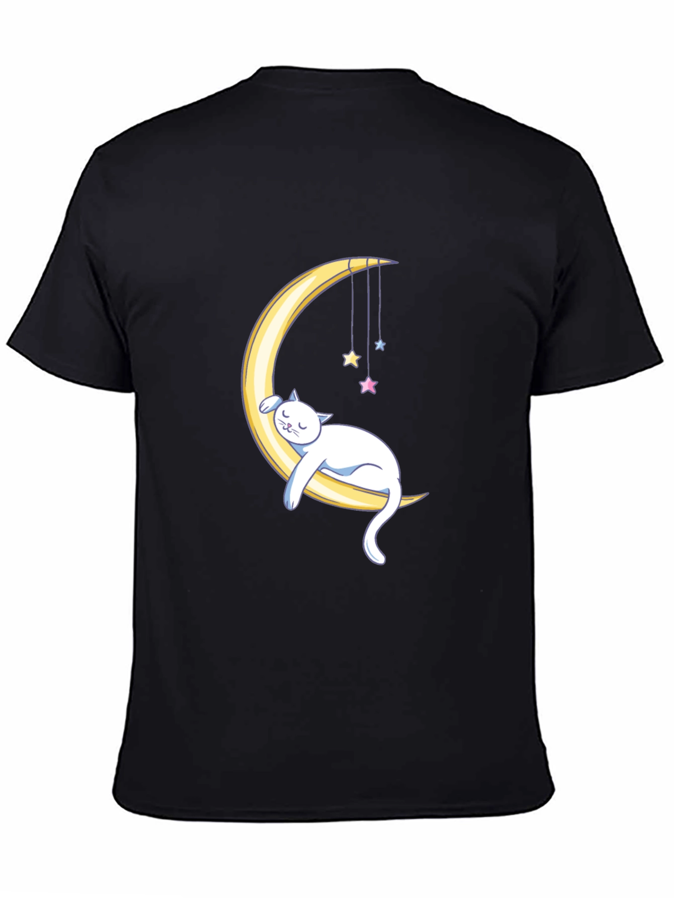 Cute Cat Moon Graphic T-Shirt