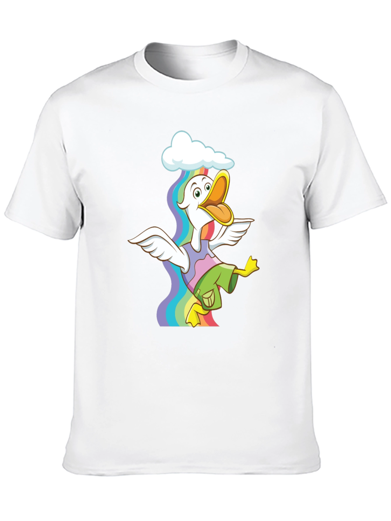 Rainbow Duck Graphic Tee - Funky & Fun