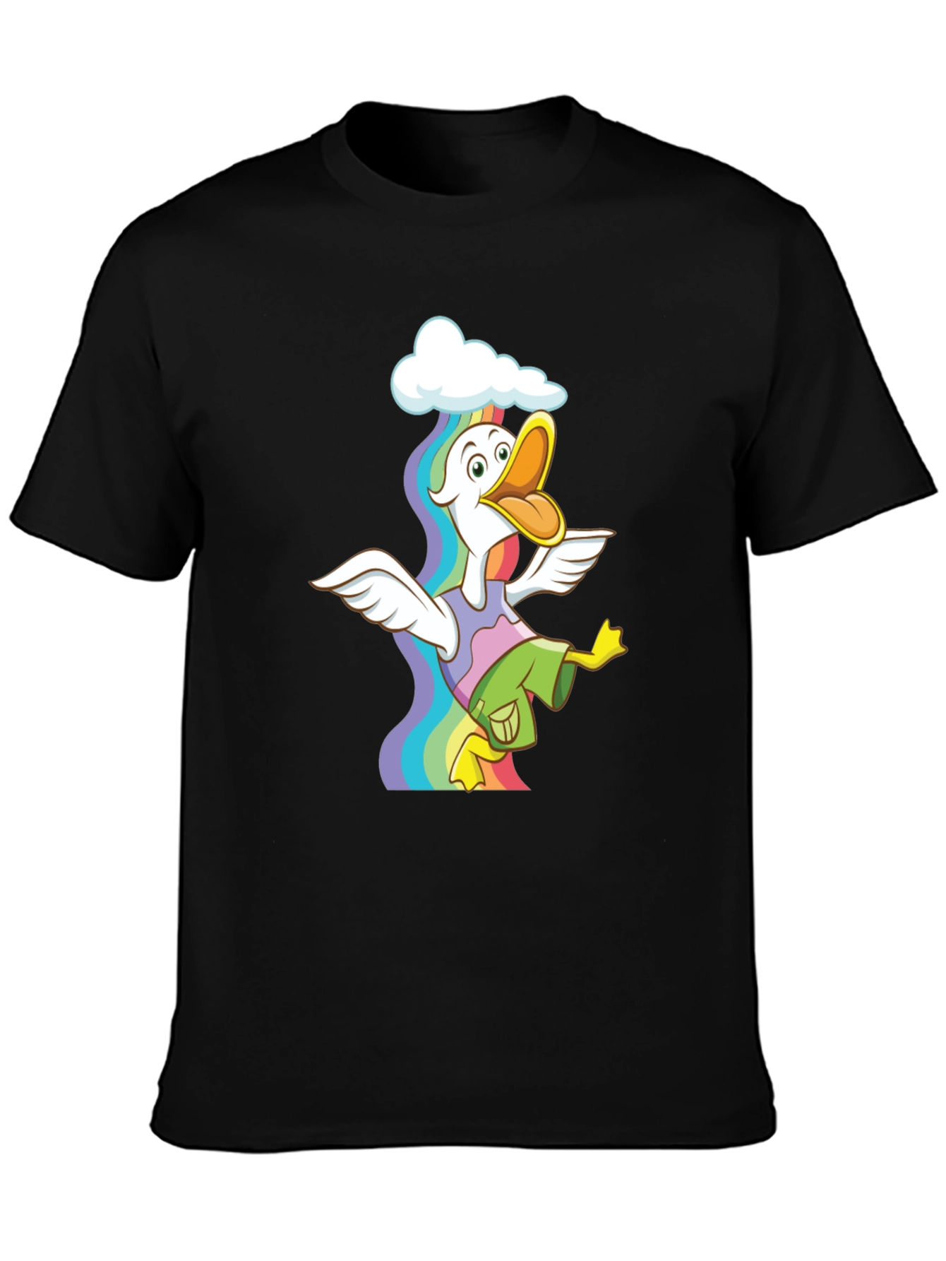 Rainbow Duck Graphic Tee - Funky & Fun