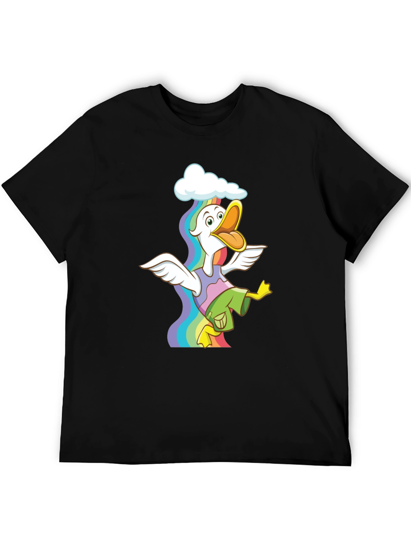 Rainbow Duck Graphic Tee - Funky & Fun