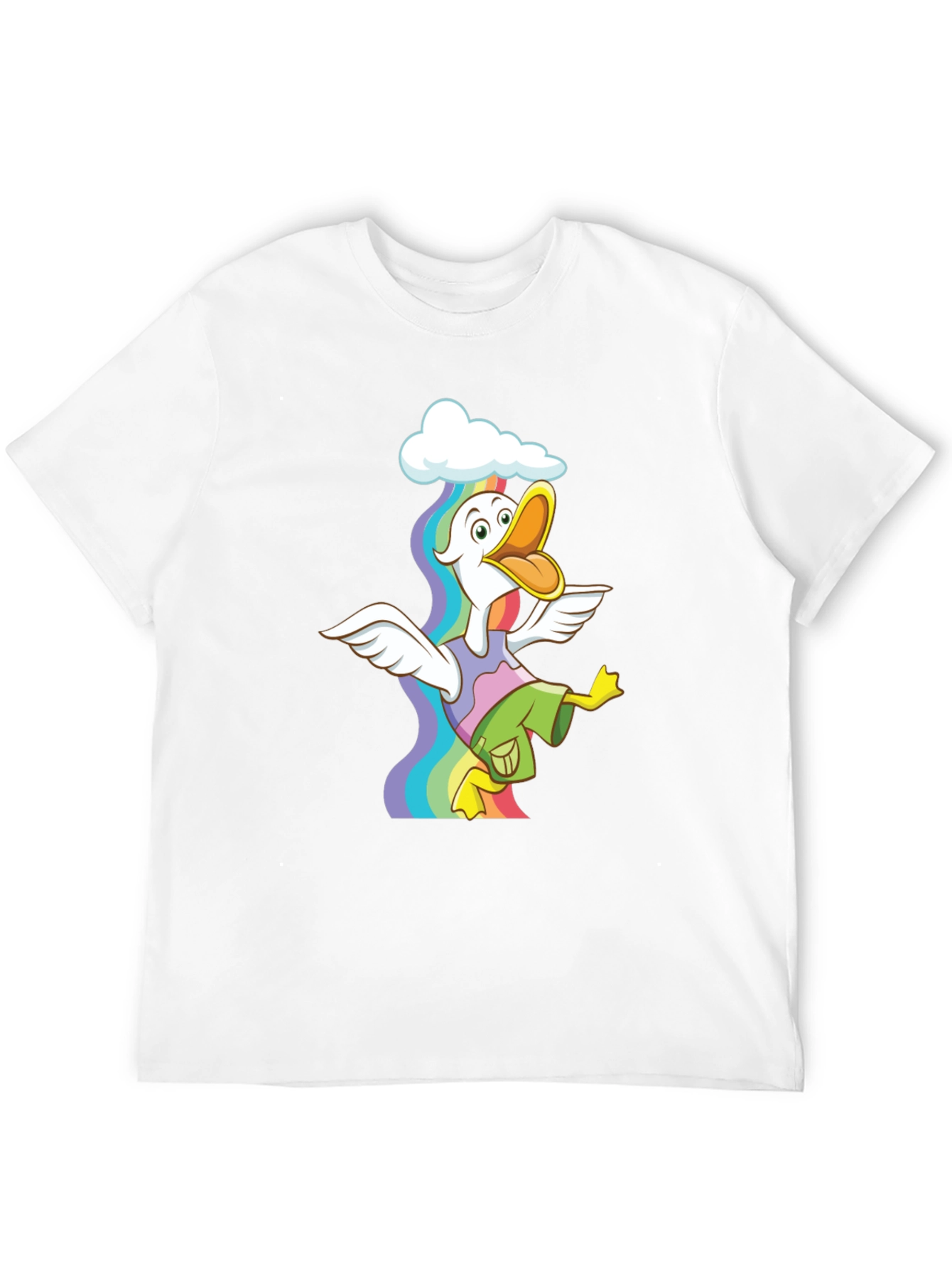 Rainbow Duck Graphic Tee - Funky & Fun