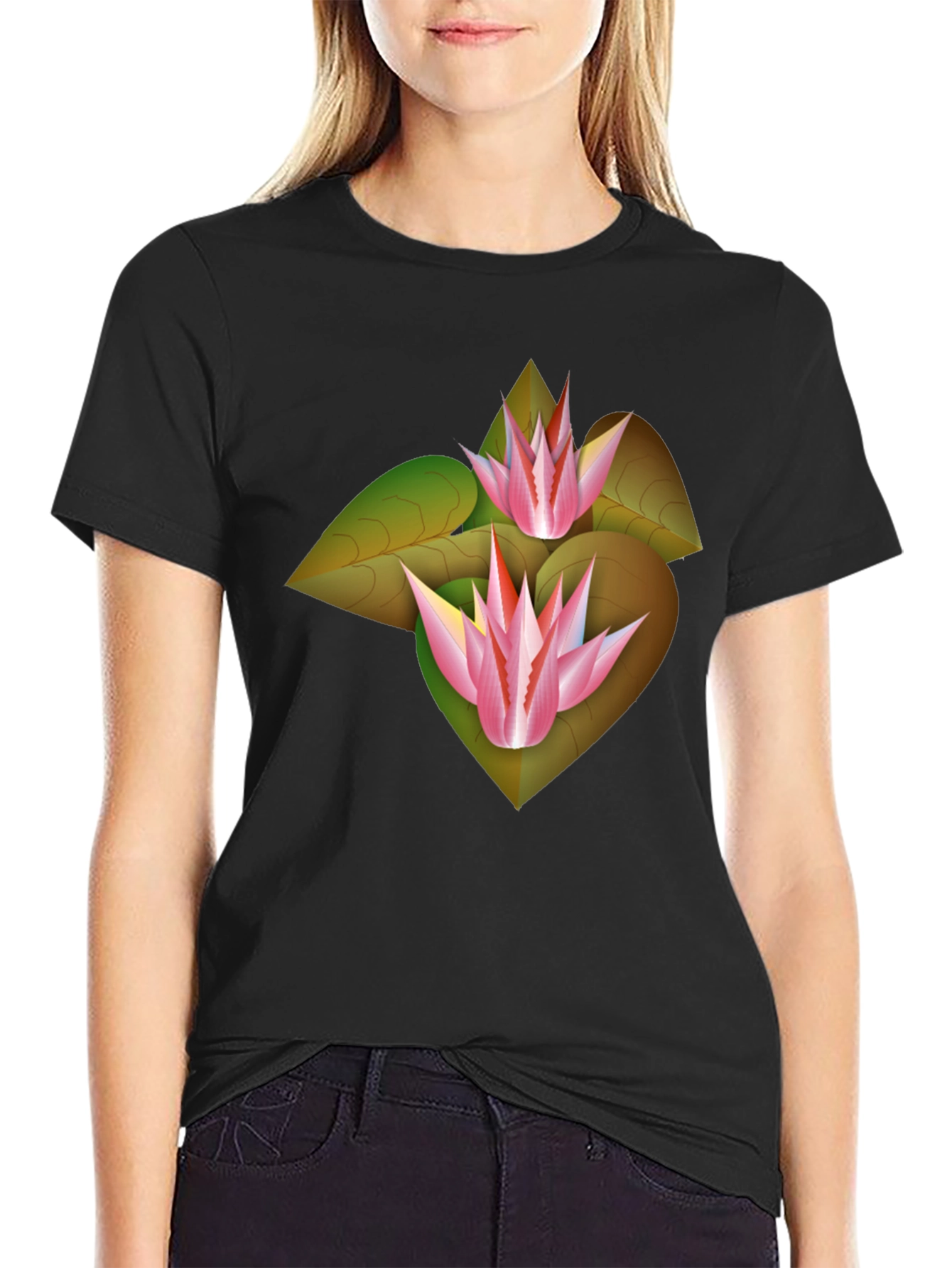 Botanical Bloom Tee - Unique Floral Design