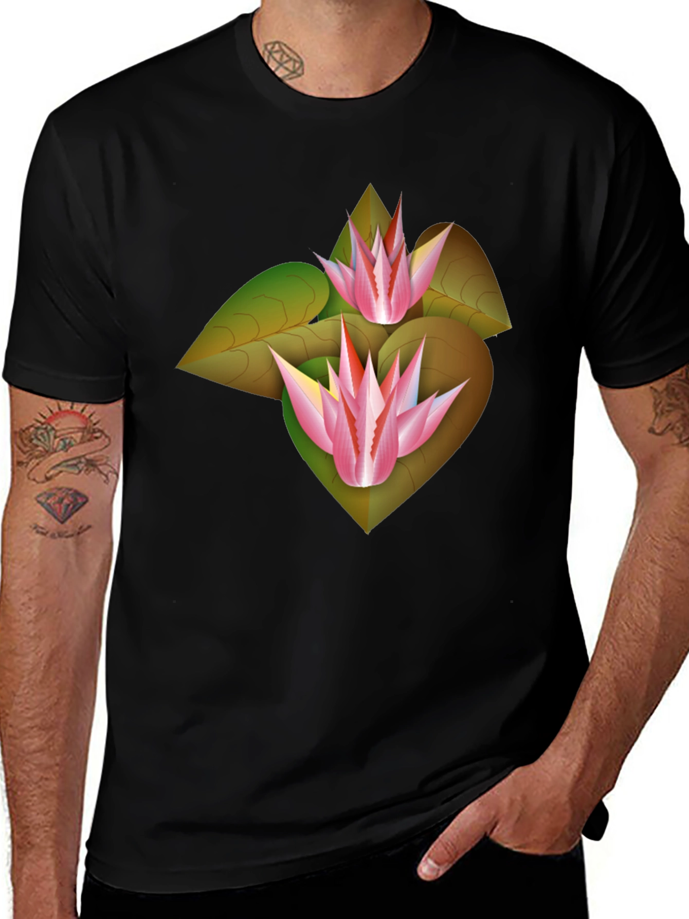 Botanical Bloom Tee - Unique Floral Design