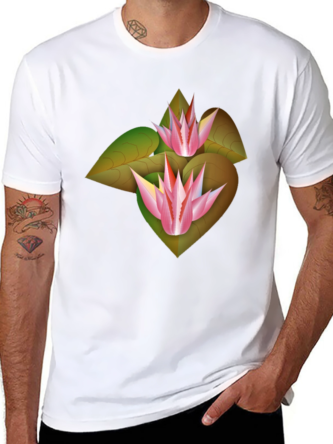 Botanical Bloom Tee - Unique Floral Design
