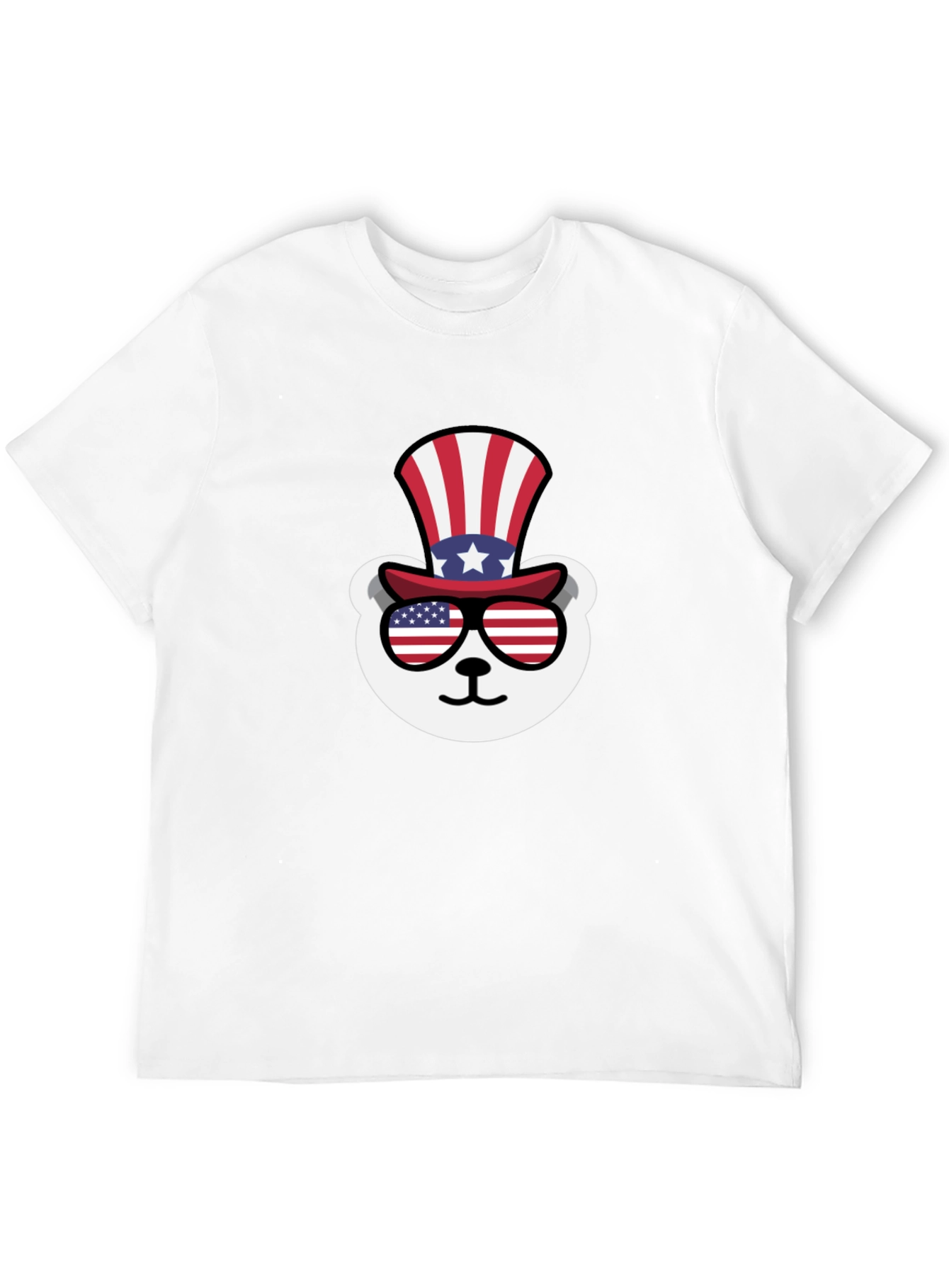 Patriotic Bear T-Shirt: Stars Stripes & Cool Shades!