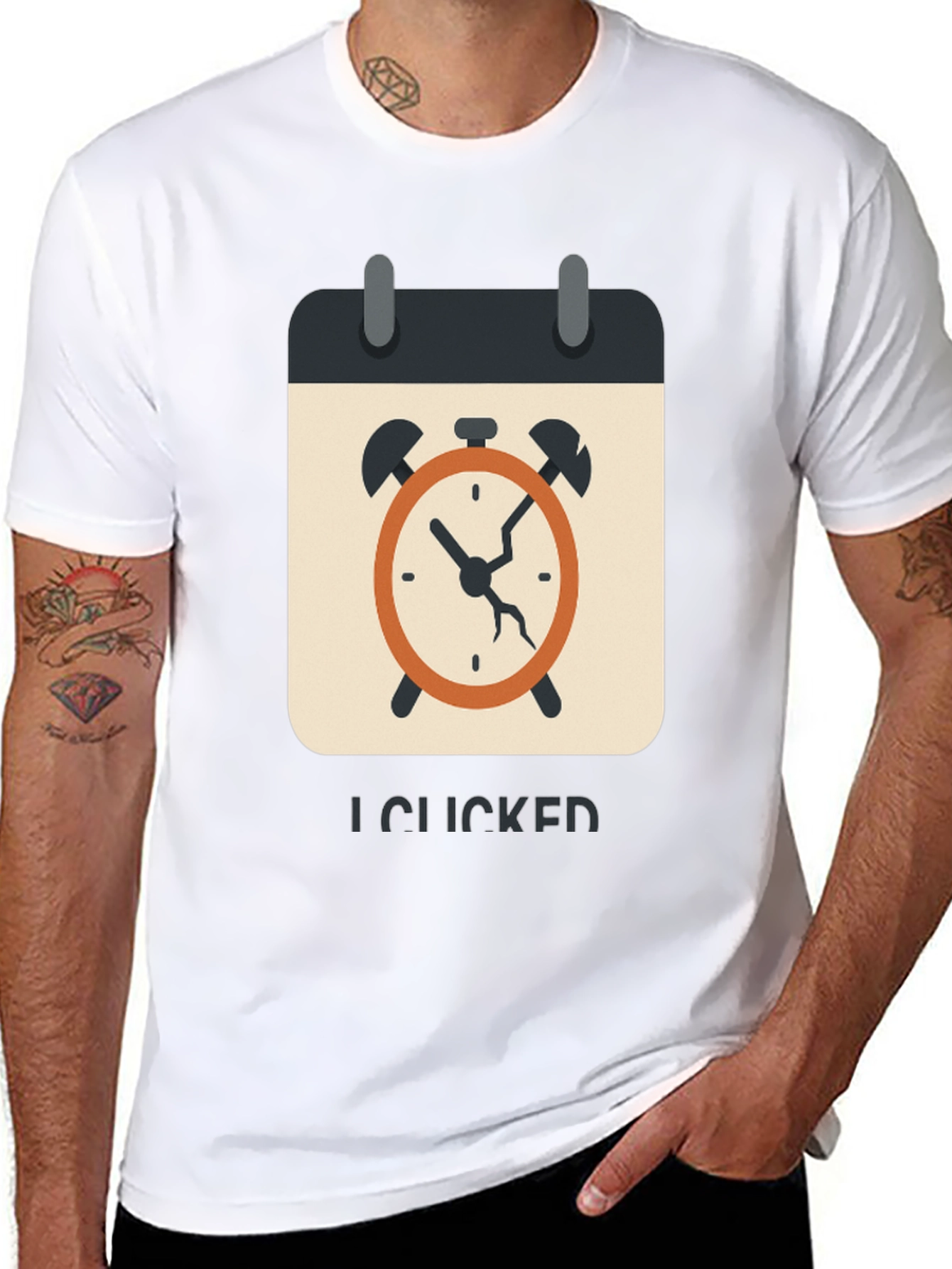 I Clicked Time: Graphic Print T-Shirt