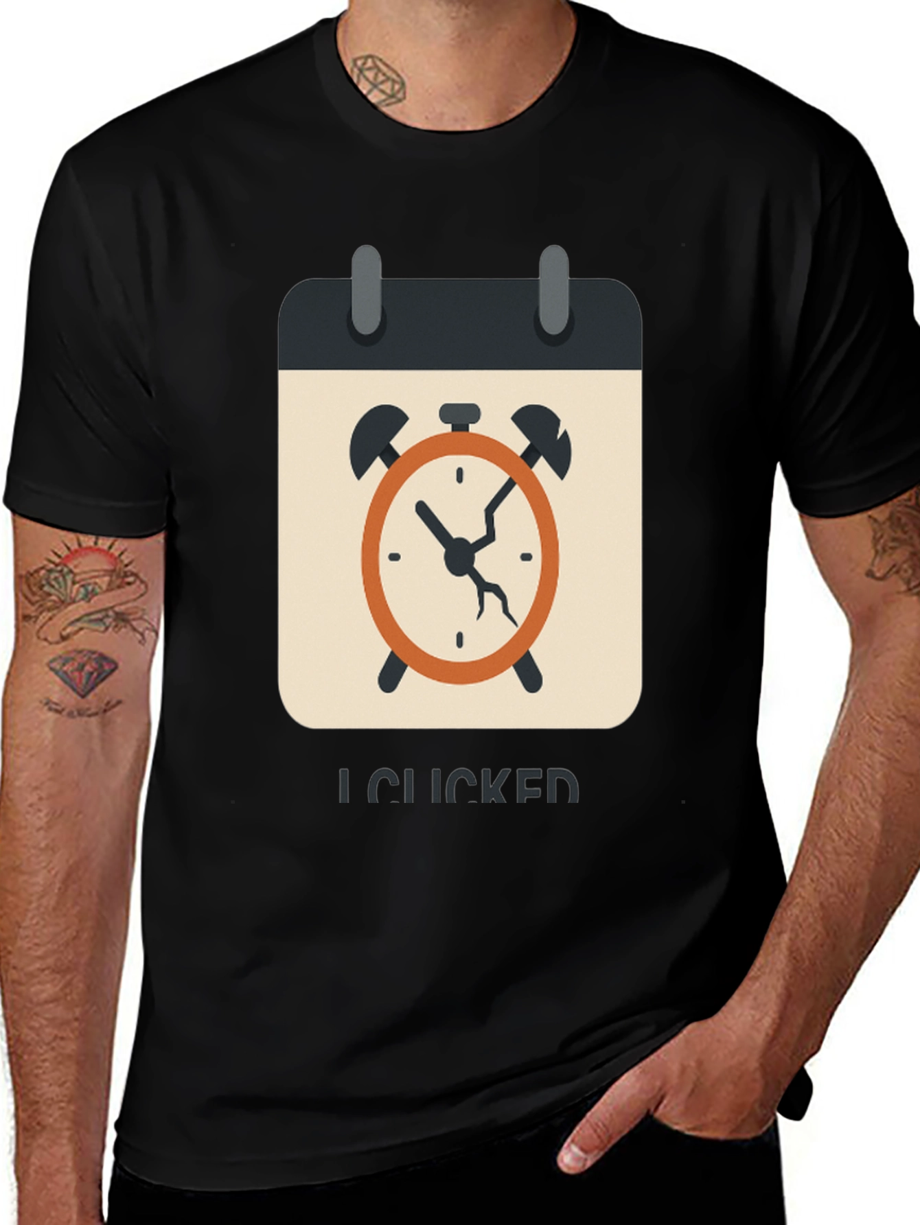 I Clicked Time: Graphic Print T-Shirt
