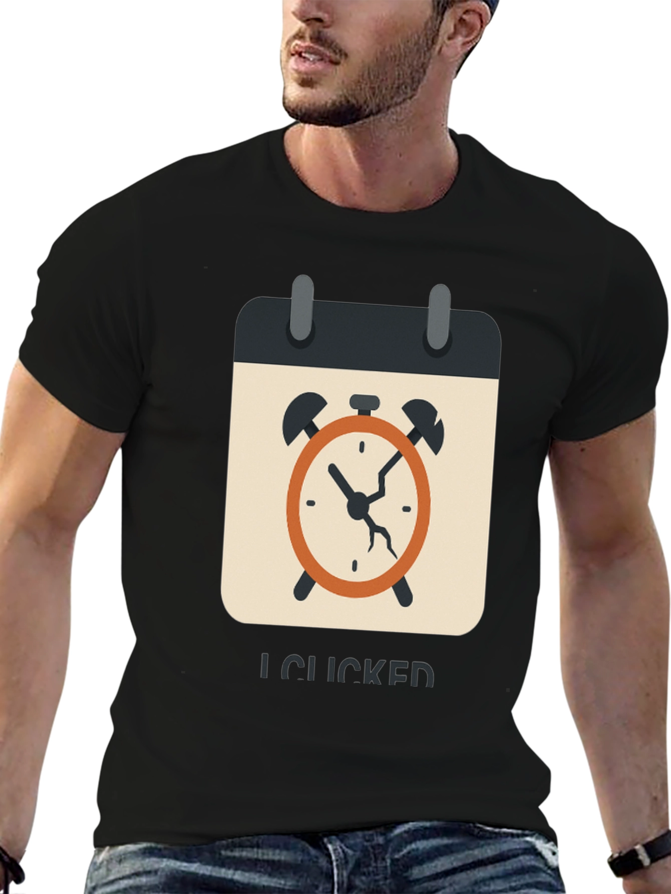 I Clicked Time: Graphic Print T-Shirt