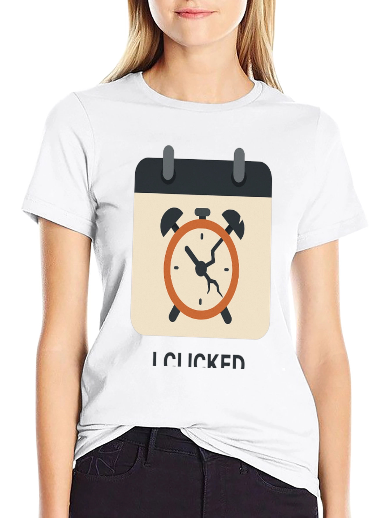 I Clicked Time: Graphic Print T-Shirt