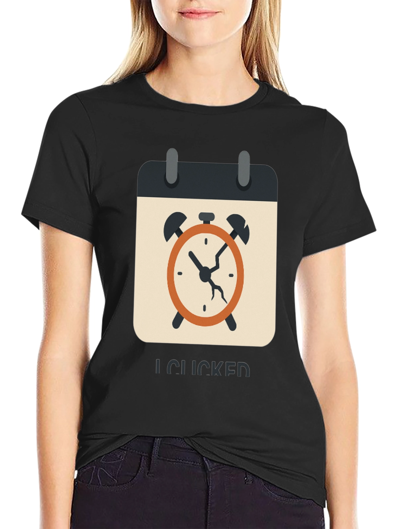 I Clicked Time: Graphic Print T-Shirt