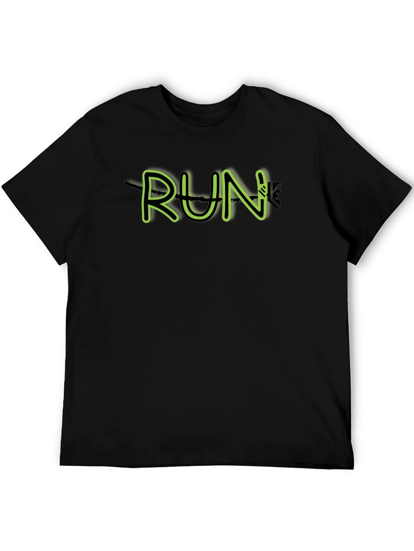 Black RUN T-Shirt - Athletic Style