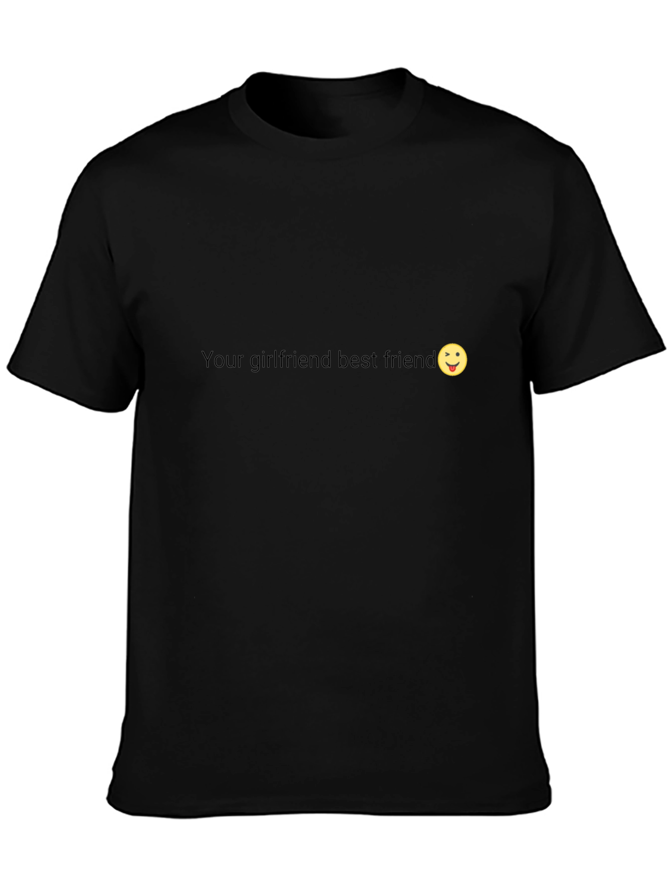 Your Girlfriend Best Friend Emoji Black T-Shirt