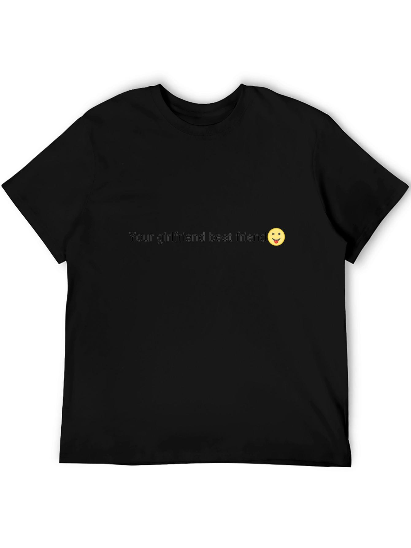 Your Girlfriend Best Friend Emoji Black T-Shirt