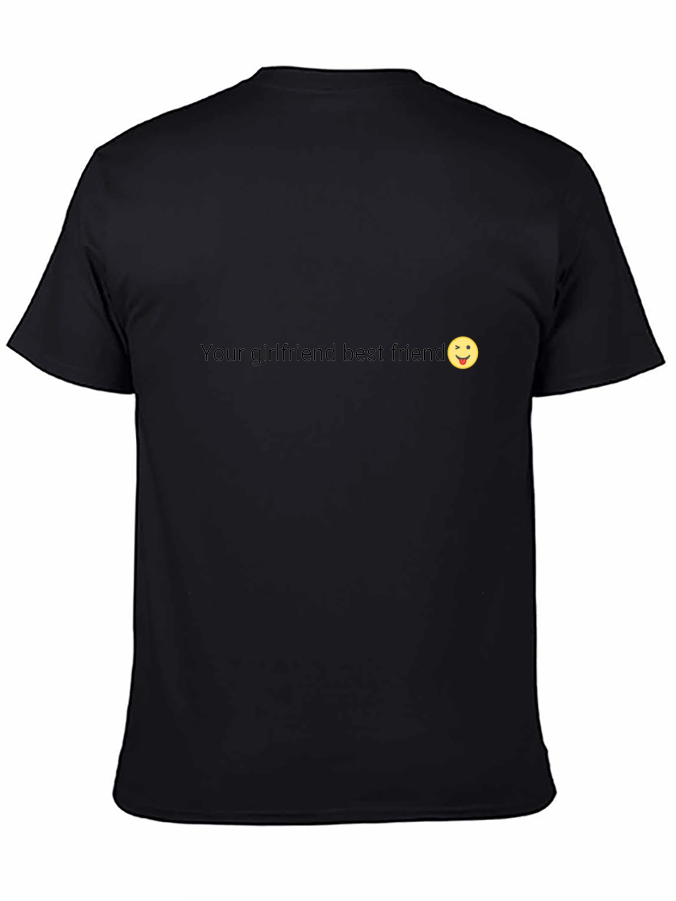 Your Girlfriend Best Friend Emoji Black T-Shirt