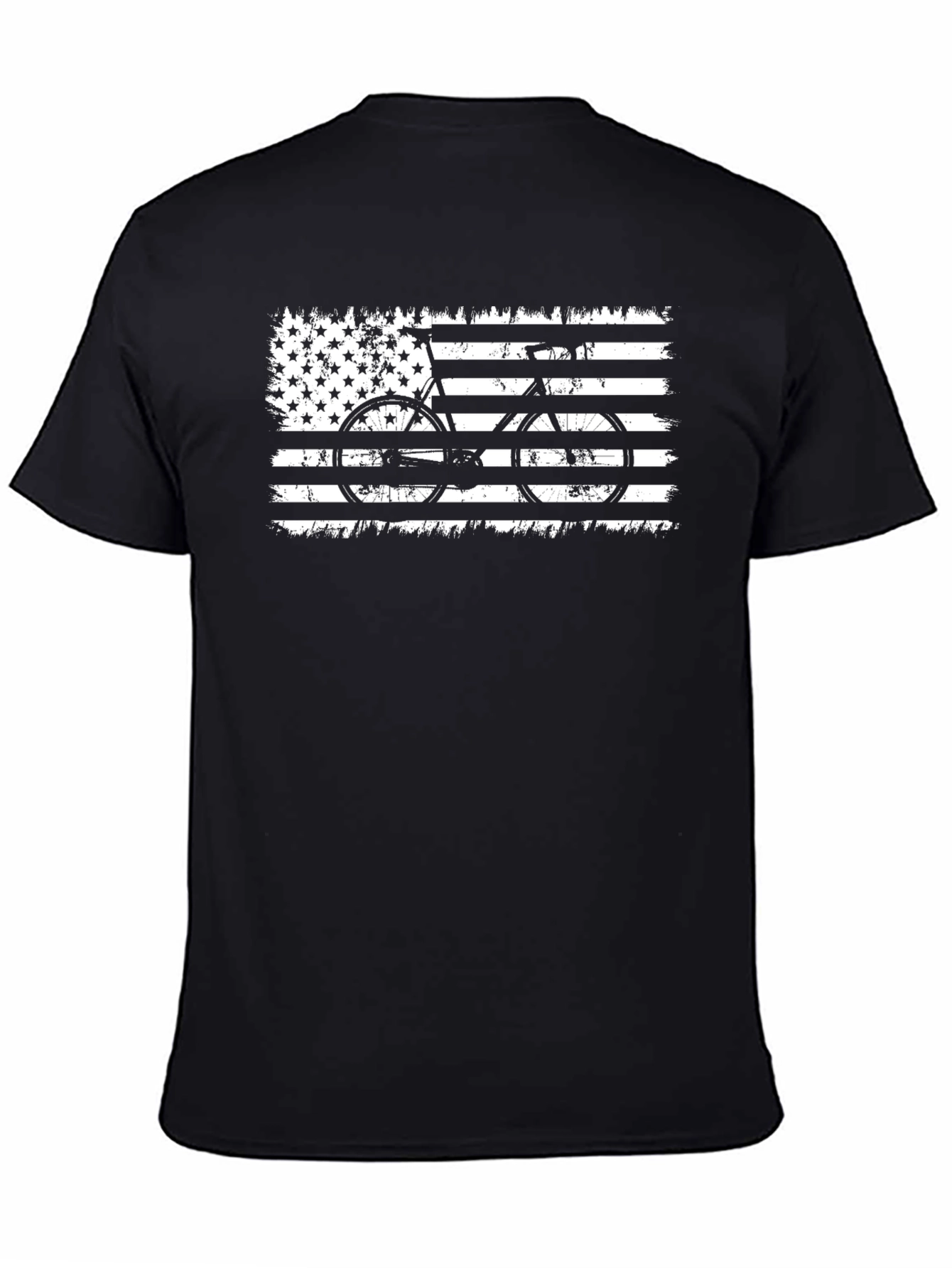 American Flag Bike Graphic T-Shirt