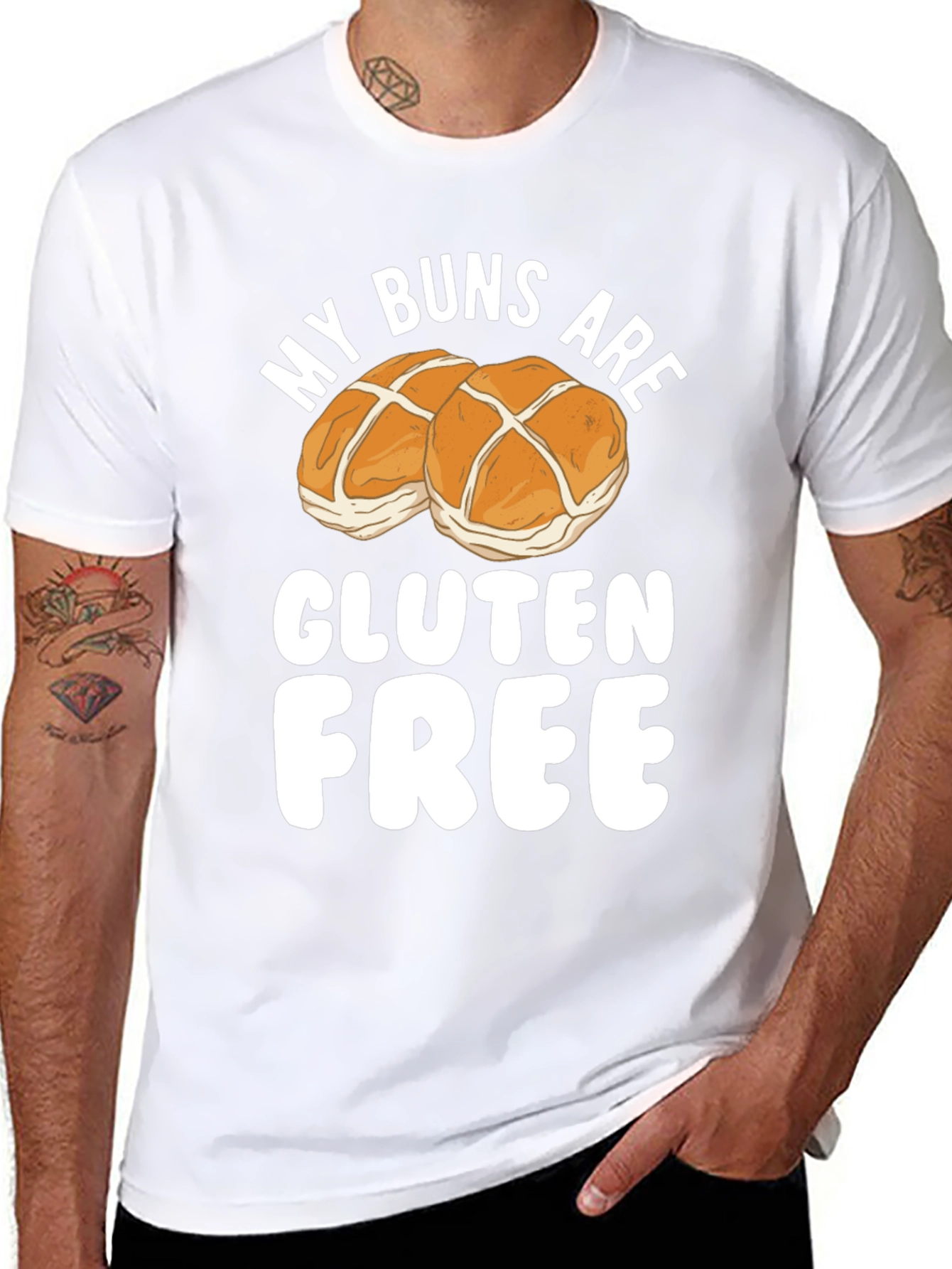 Funny Gluten Free Buns Graphic T-Shirt