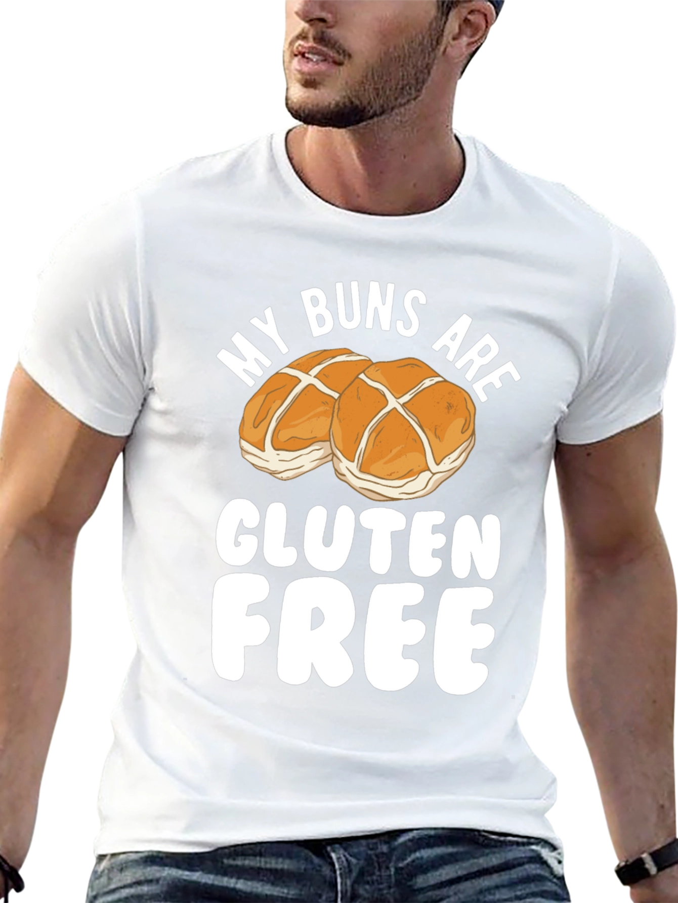 Funny Gluten Free Buns Graphic T-Shirt