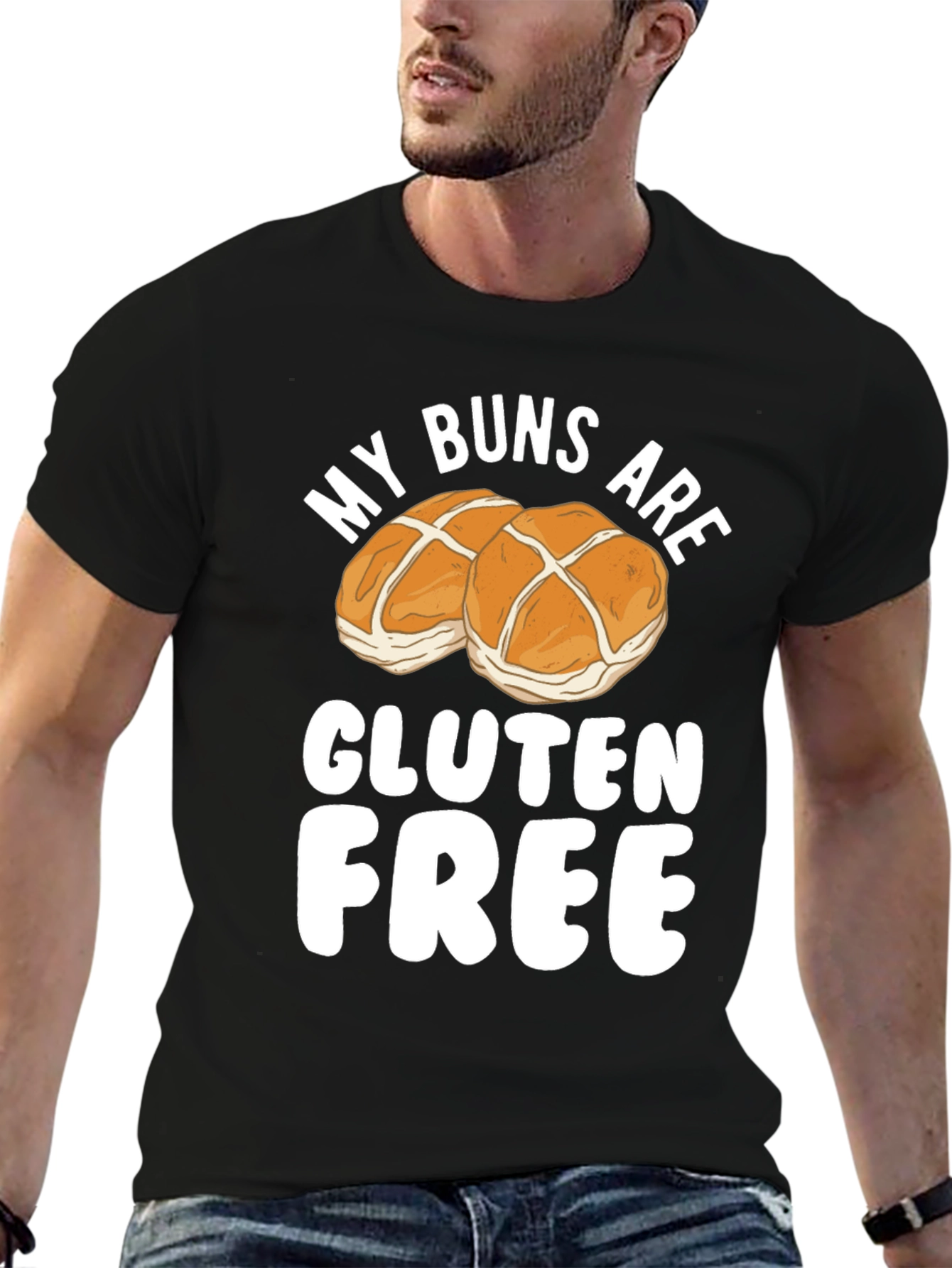 Funny Gluten Free Buns Graphic T-Shirt