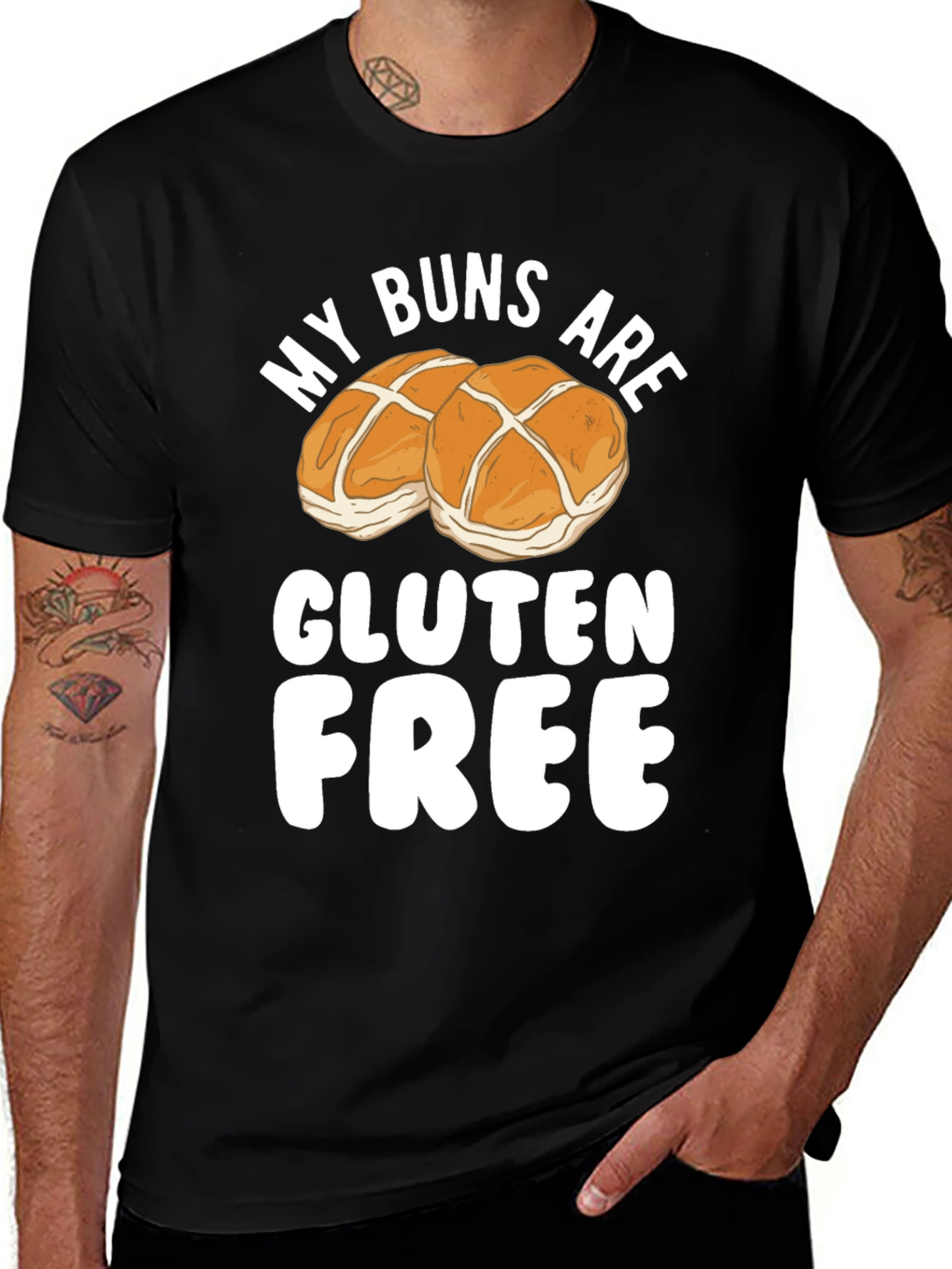 Funny Gluten Free Buns Graphic T-Shirt