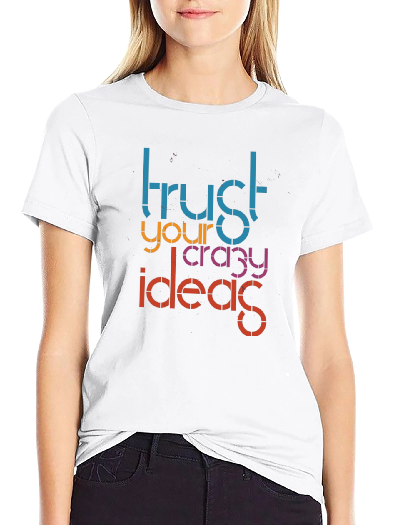 Trust Your Crazy Ideas Black Graphic Tee