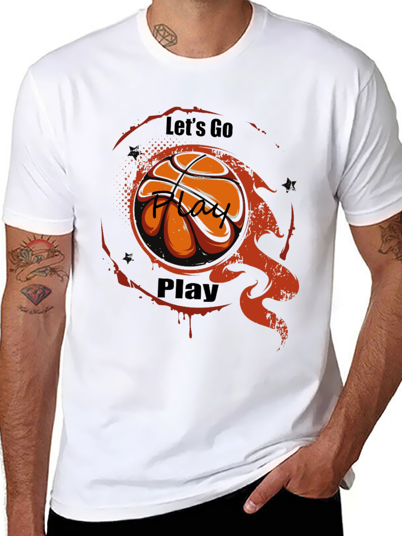 Basketball Graphic Black T-Shirt
