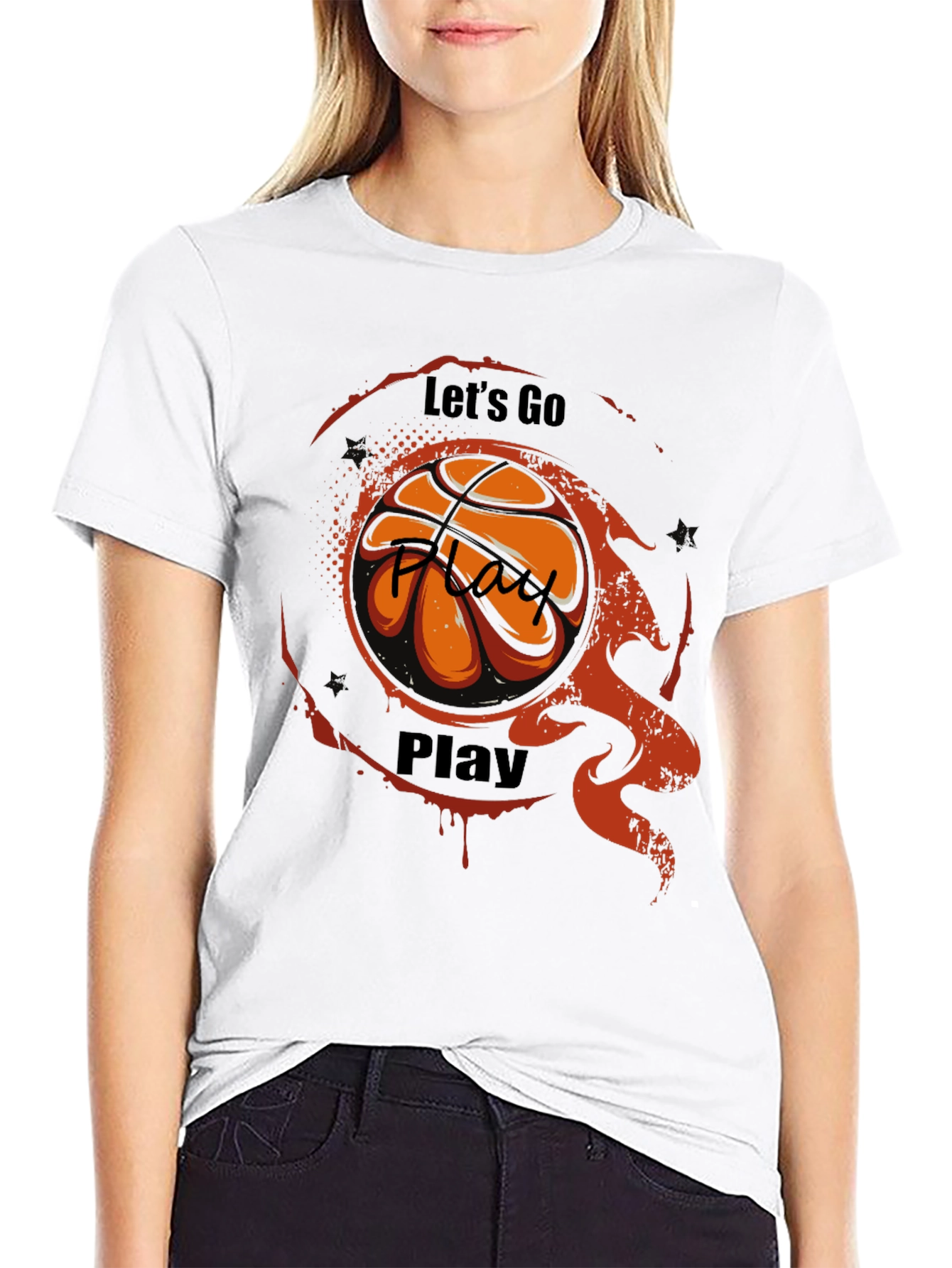 Basketball Graphic Black T-Shirt