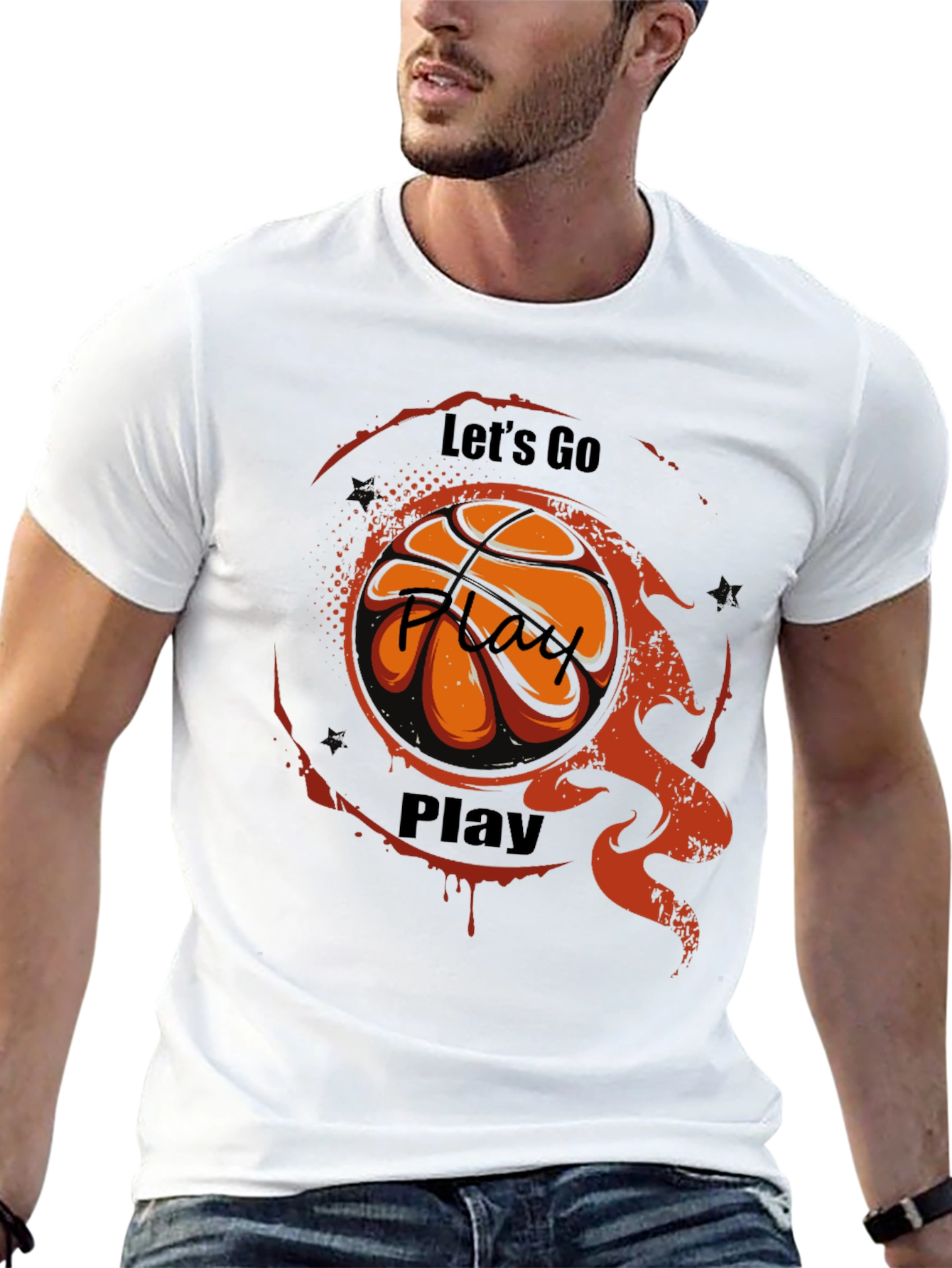 Basketball Graphic Black T-Shirt