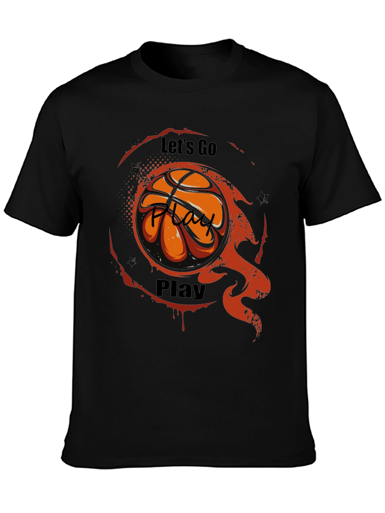 Basketball Graphic Black T-Shirt