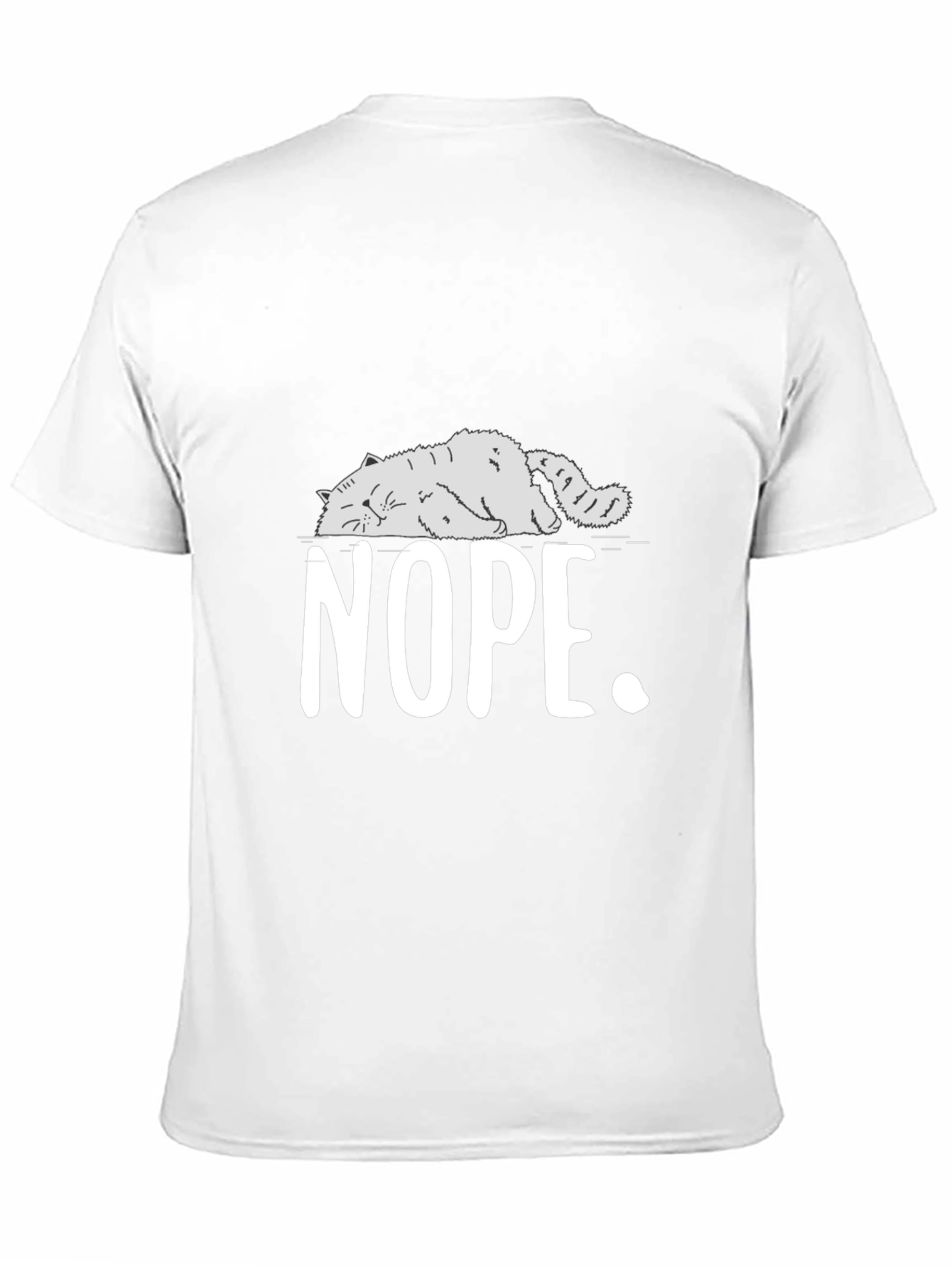 Nope Cat T-Shirt - Funny Lazy Cat Tee