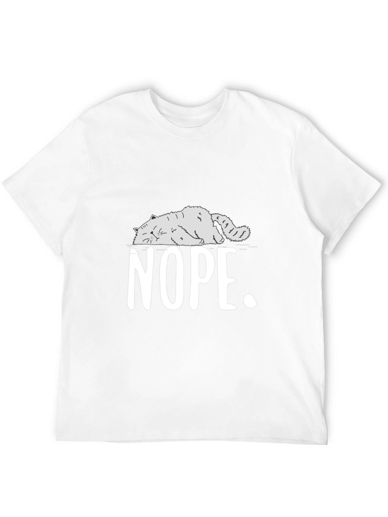 Nope Cat T-Shirt - Funny Lazy Cat Tee