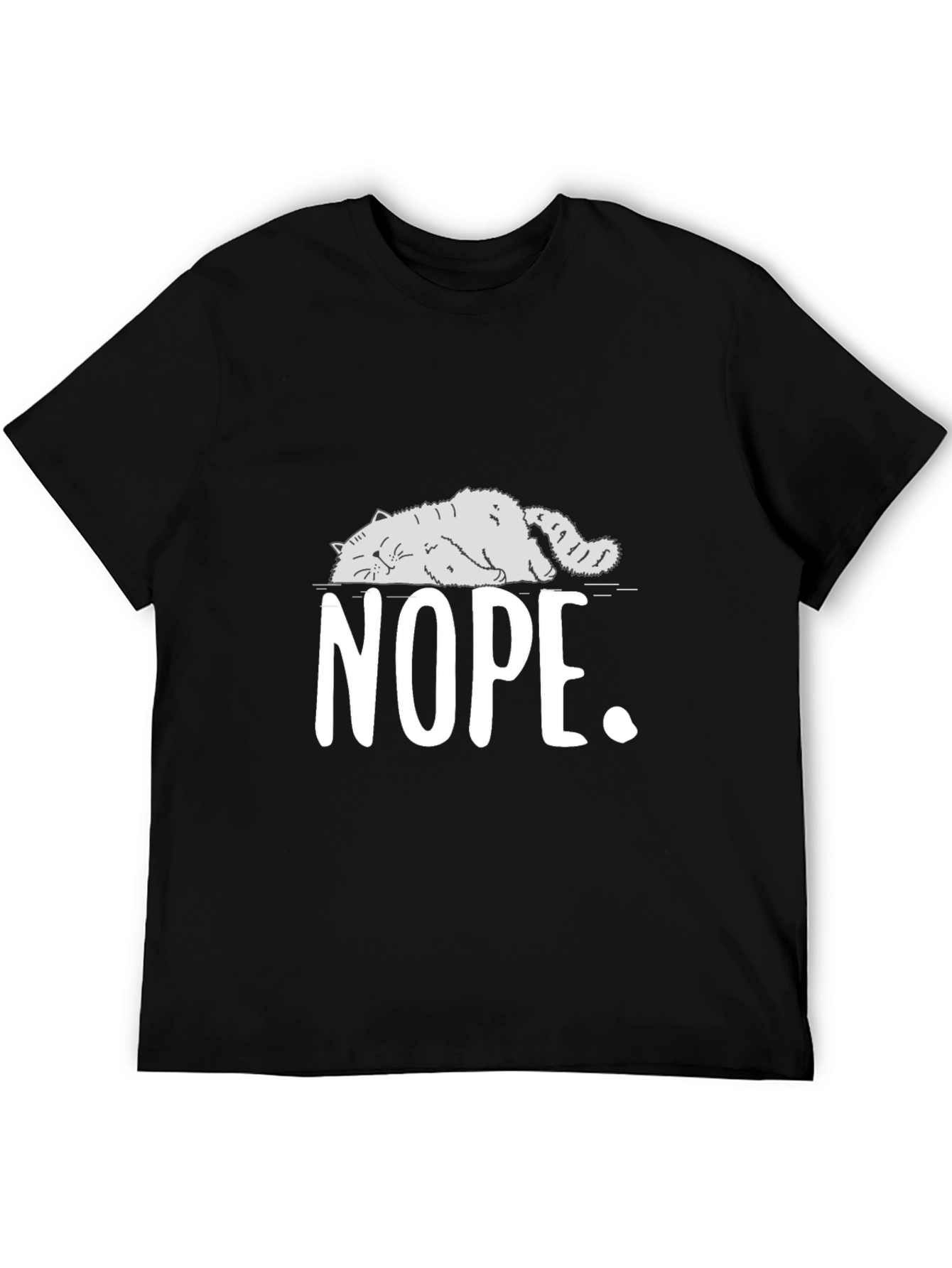 Nope Cat T-Shirt - Funny Lazy Cat Tee