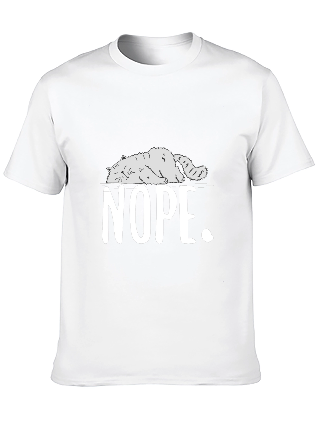 Nope Cat T-Shirt - Funny Lazy Cat Tee