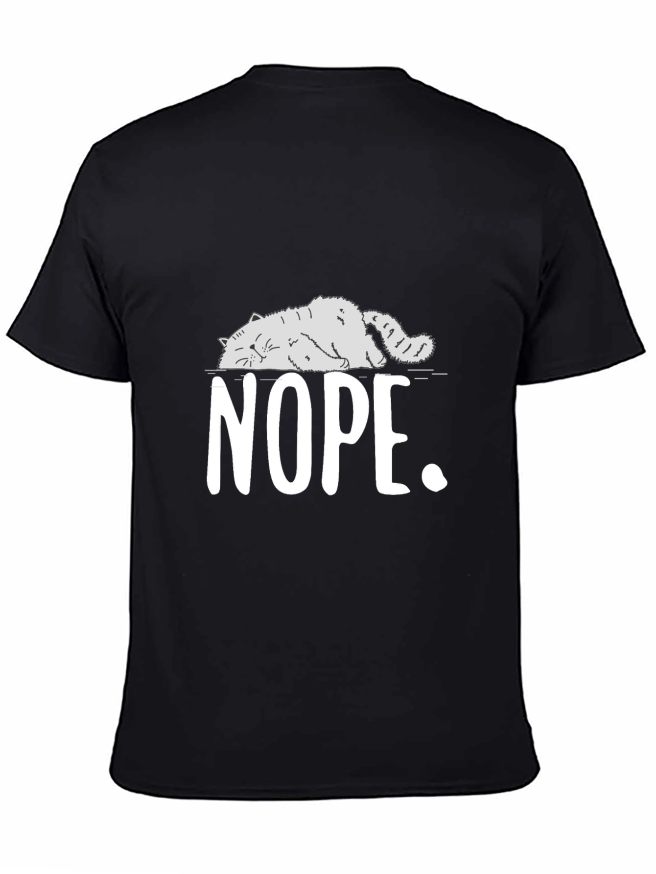 Nope Cat T-Shirt - Funny Lazy Cat Tee