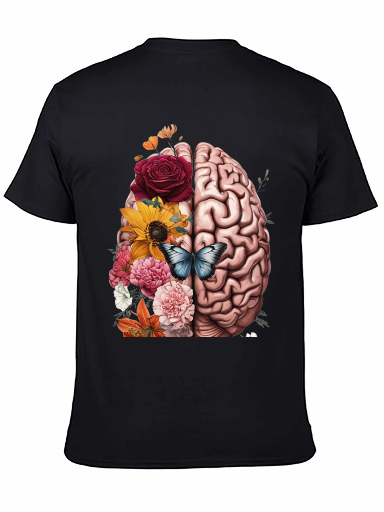 Brain & Floral Graphic Tee