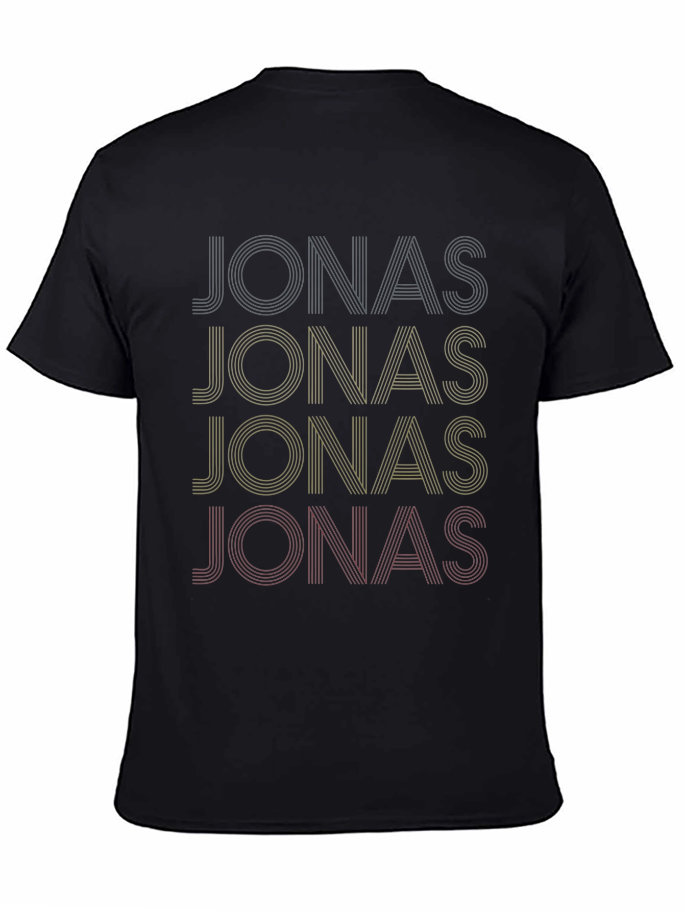 Jonas Name Retro Stacked T-Shirt - Stylish Casual Tee