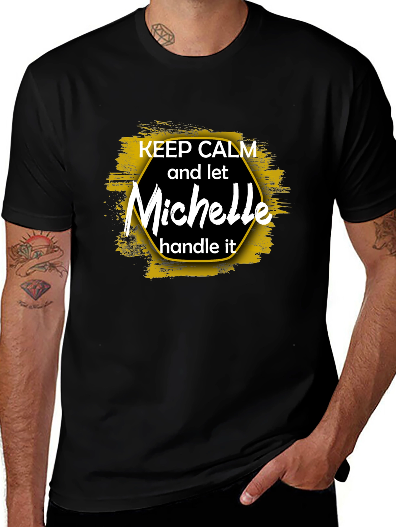 Keep Calm Michelle T-Shirt Funny Personalized Name Tee