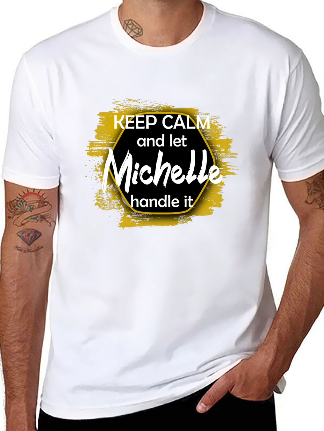 Keep Calm Michelle T-Shirt Funny Personalized Name Tee