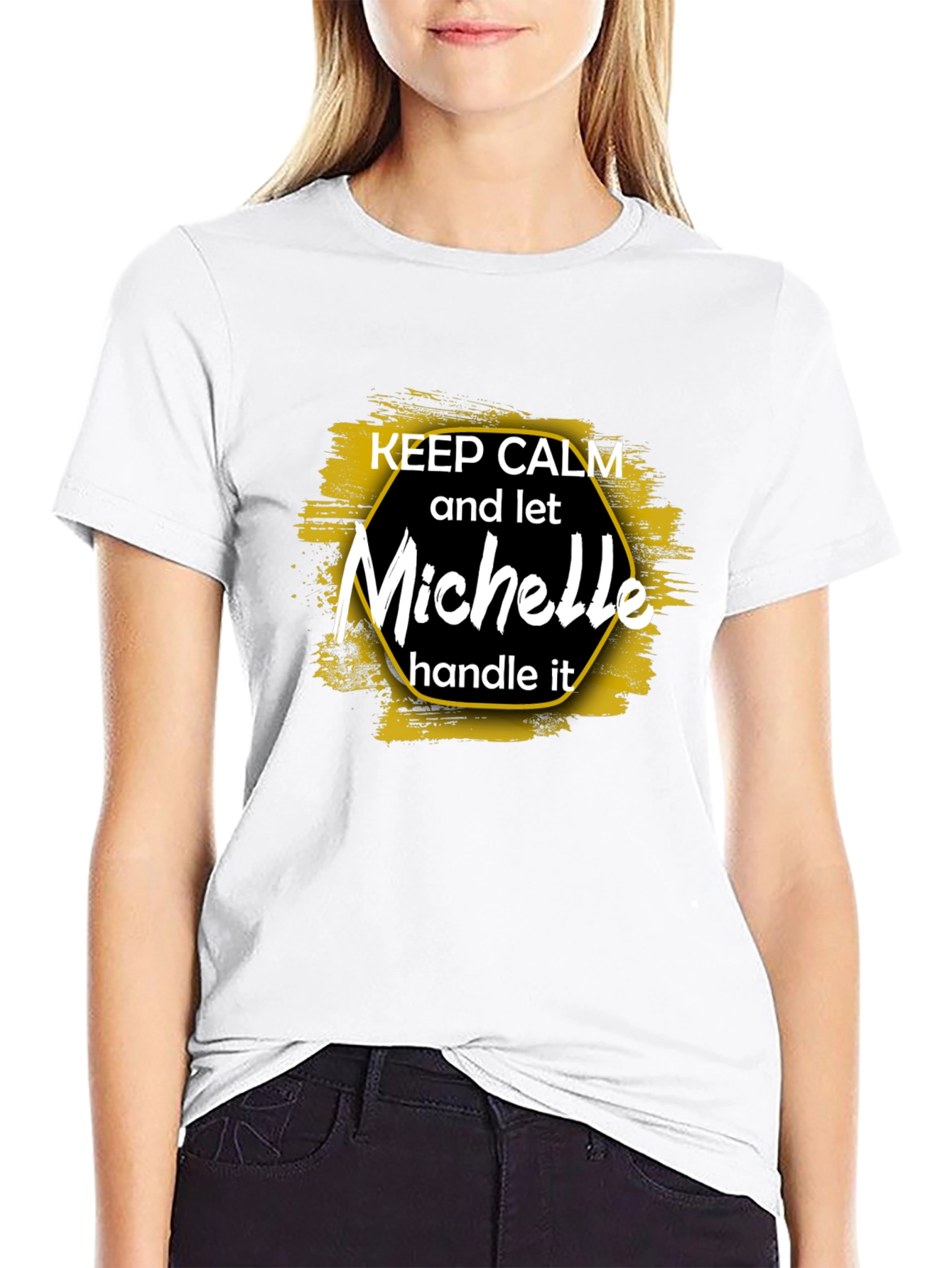 Keep Calm Michelle T-Shirt Funny Personalized Name Tee