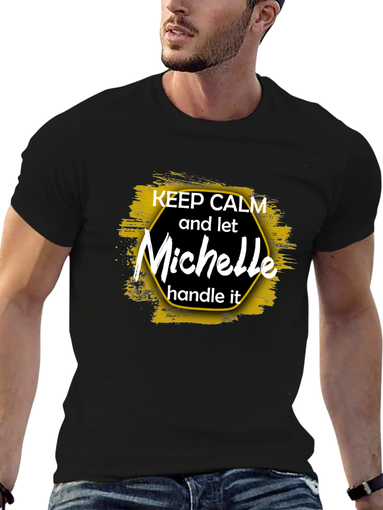 Keep Calm Michelle T-Shirt Funny Personalized Name Tee