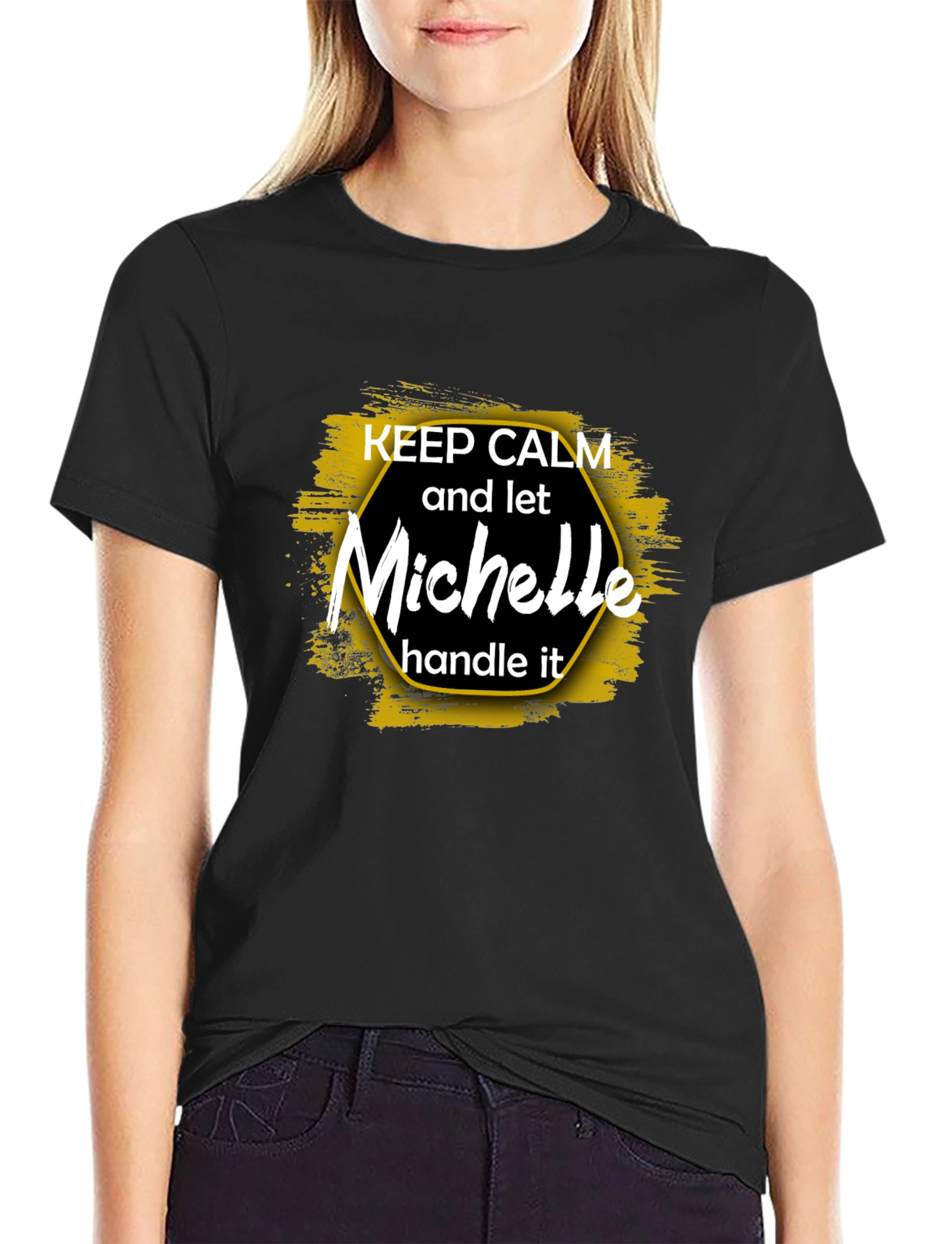 Keep Calm Michelle T-Shirt Funny Personalized Name Tee