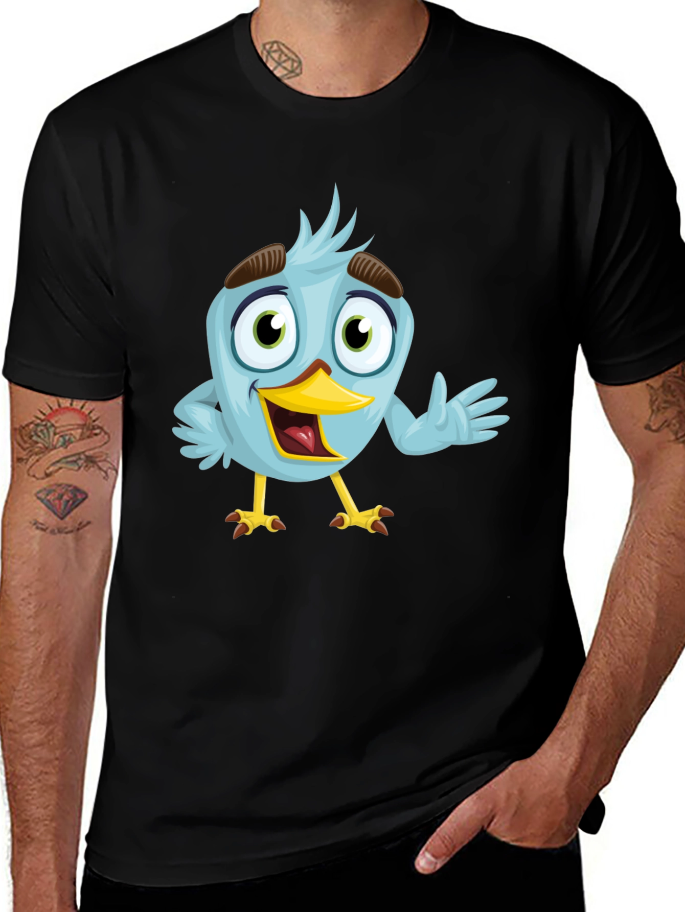 Cartoon Bird Graphic Tee - Funky & Fun Apparel